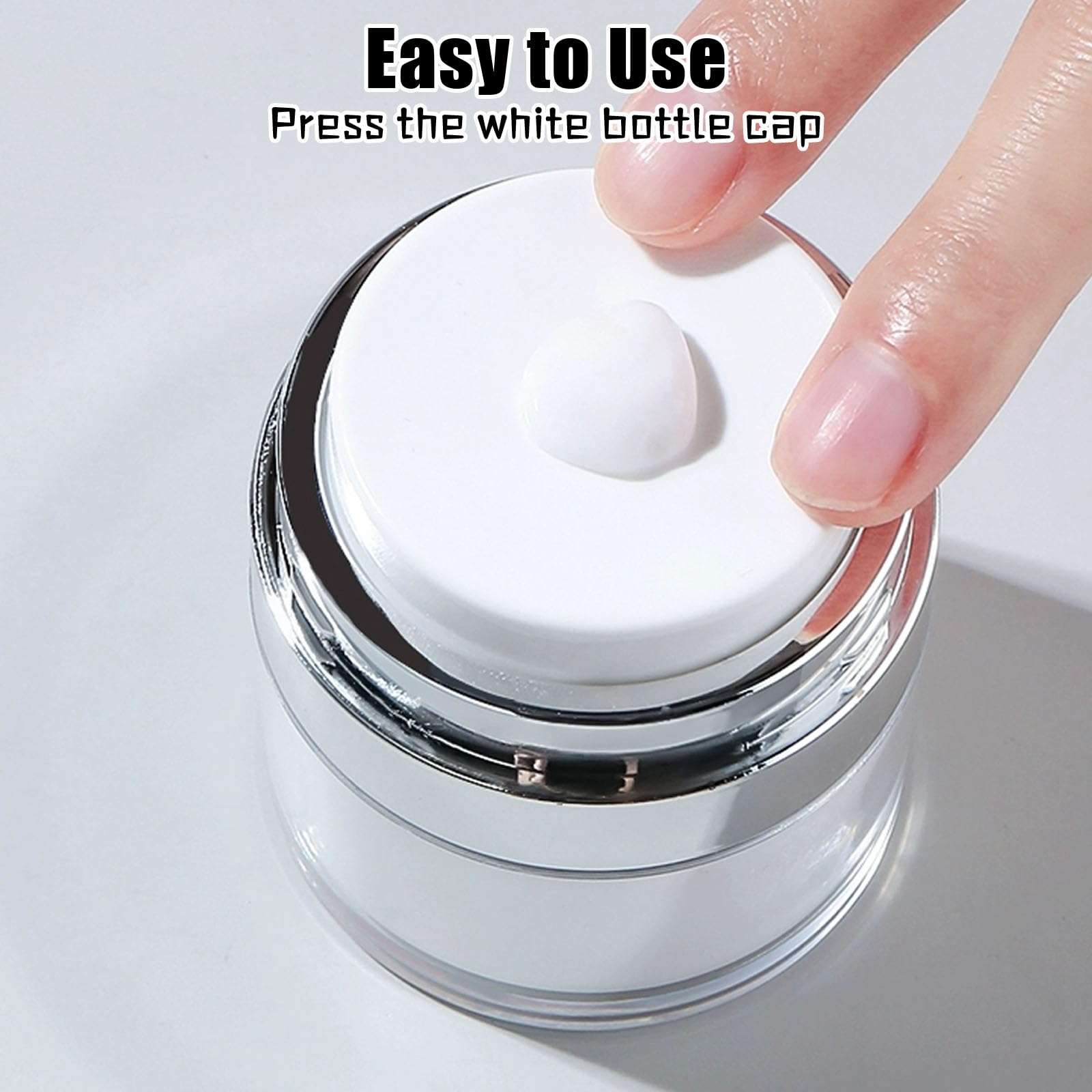 CertBuy 6 Pack Airless Pump Jar 1.7oz, Leak Proof Moisturizer Pump Dispenser, Cosmetic Container Airless Pump Jar, Travel Size Acrylic Moisturizer Container with Pump for Creams Gels & Lotions 4