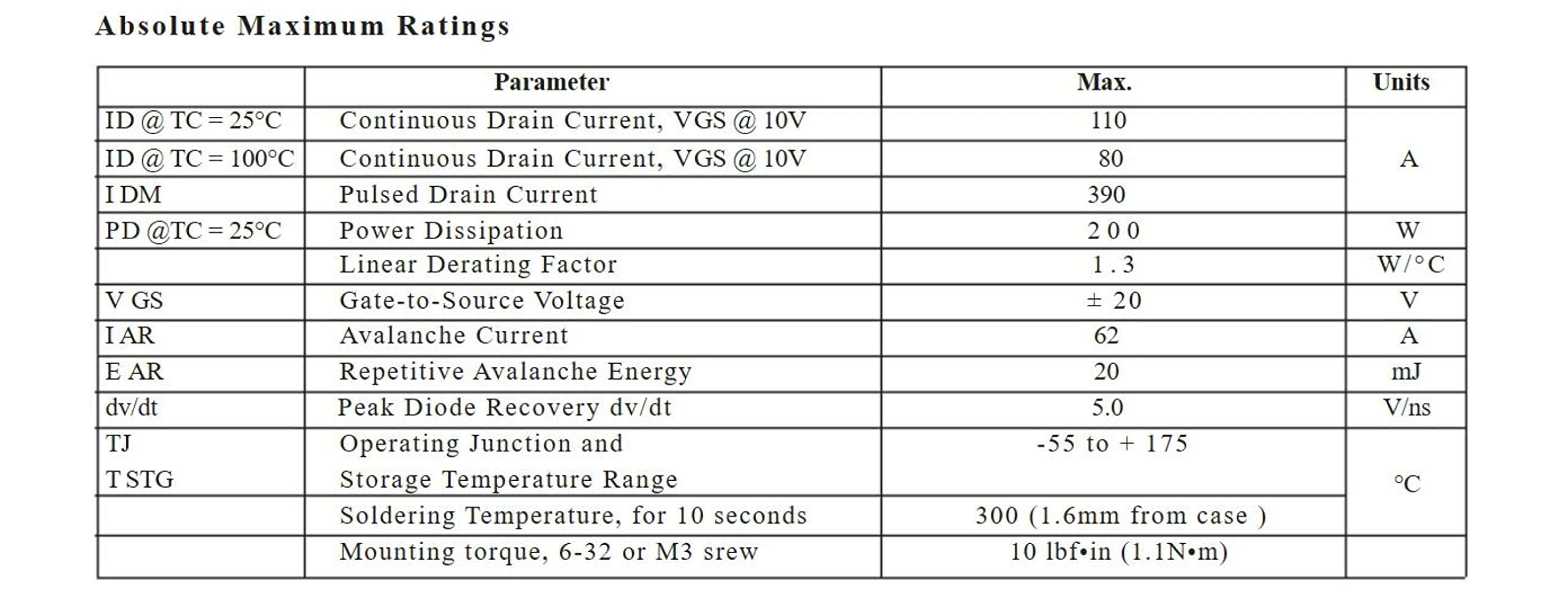 Horinktor 10pcs IRF3205 3205 N-Channel Mosfet Transistor 55V 110A,TO-220AB. 6