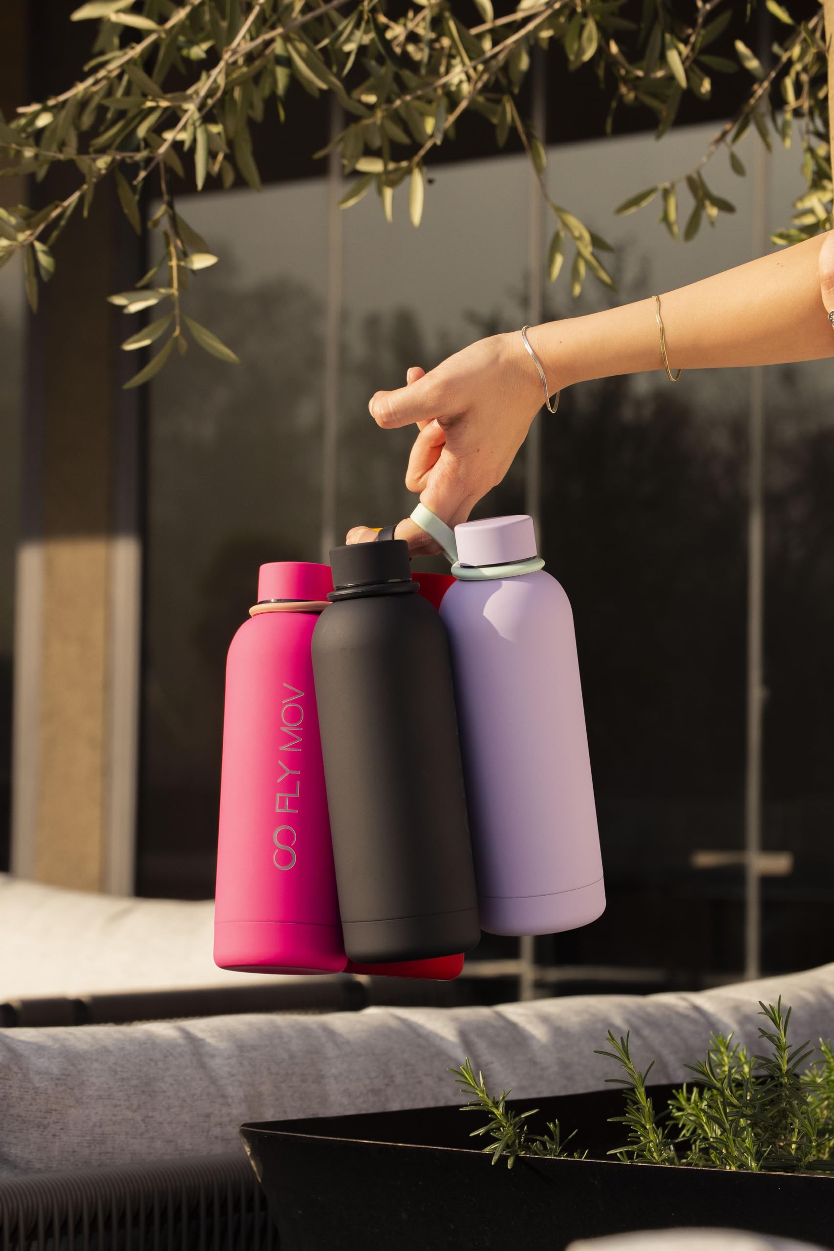 FLY MOV Vacuum Insulated Stainless Steel Vacuum Flask with Screw Lid Pink - 500ml - Matte Rubber Finish - BPA Free - Functional and Stylish, FM0002 3