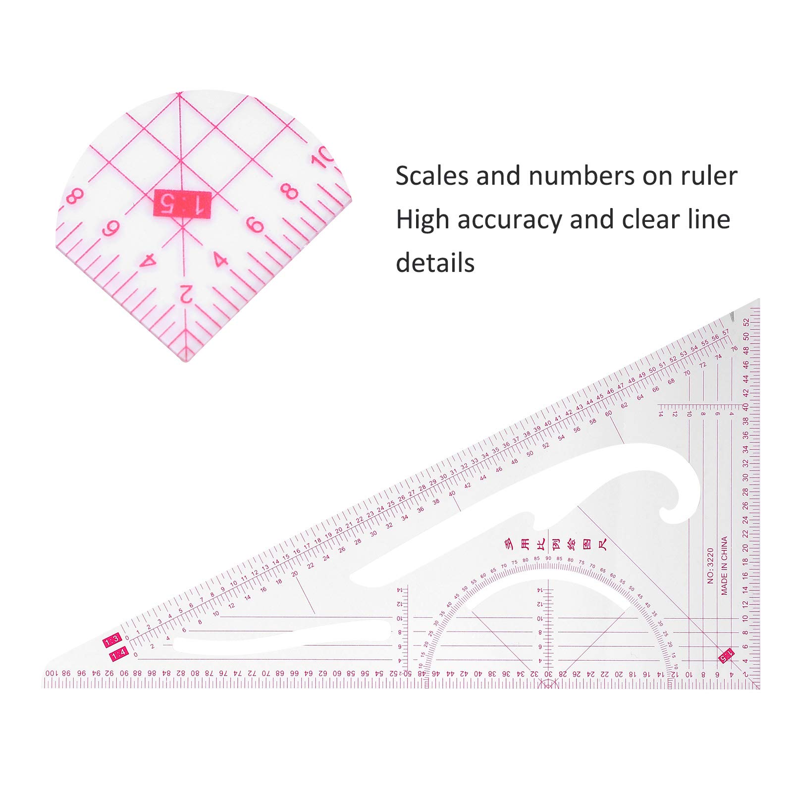 7pcs Plastic Metric Ruler Set French Curve Pattern Grading Sewing Ruler Set Sewing Tool Set for DIY Clothing Designing Other Sewing Embroidery Supplies 4