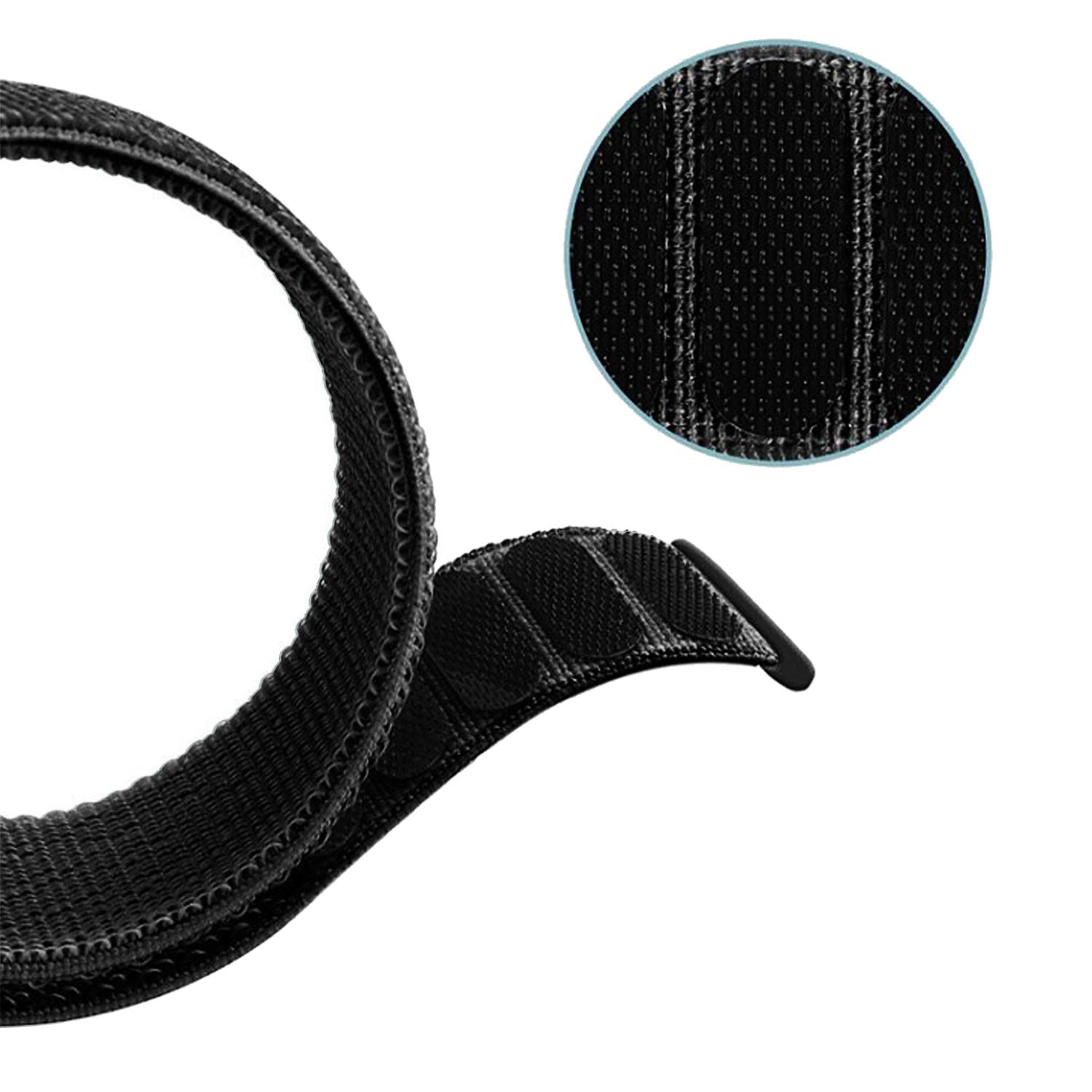 ACM Watch Strap Nylon Soft Loop Compatible with Noise Noisefit Agile 2 Buzz Smartwatch Sports Band Black 6