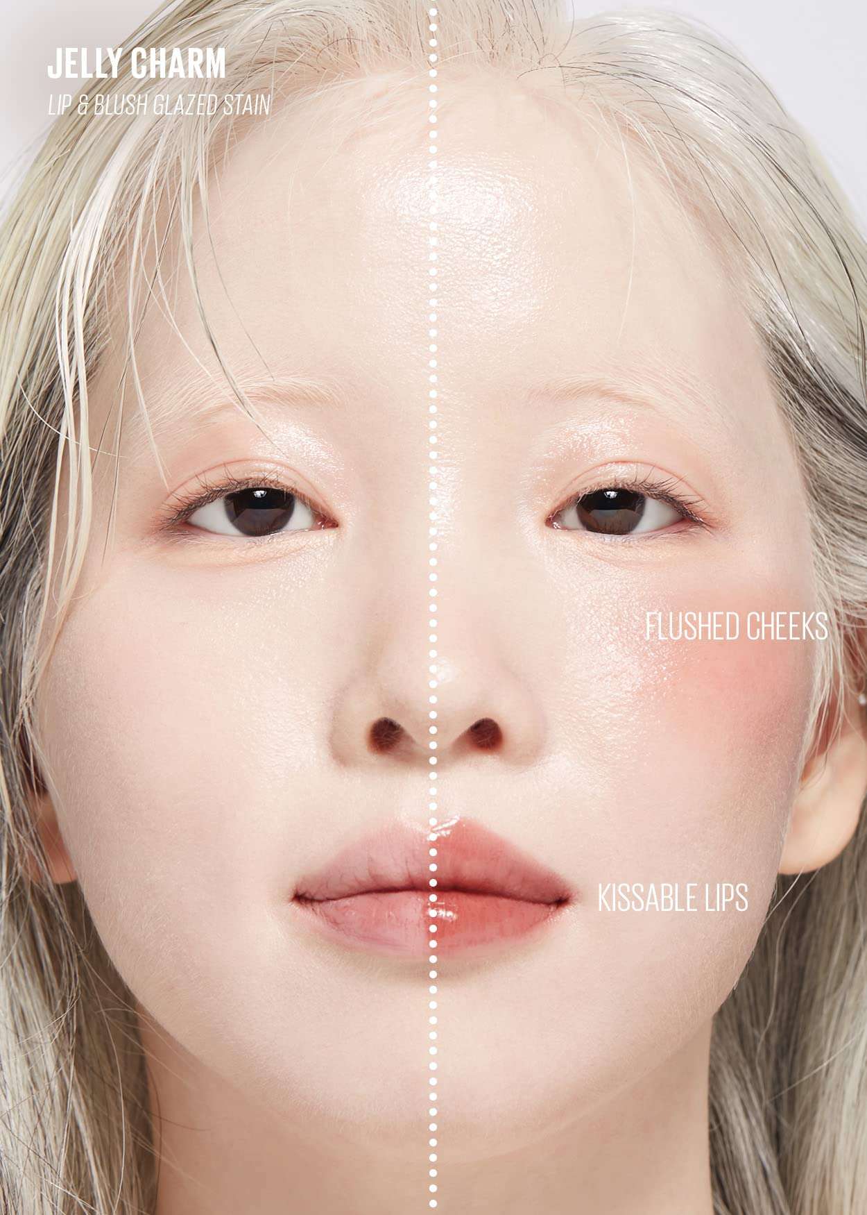 Kaja Lip & Blush Glazed Keychain Stain - Jelly Charm 01 Cherry Spritz + Beauty Bento Collection - Bouncy Eyeshadow Trio 08 Chocolate Dahlia Bundle 6