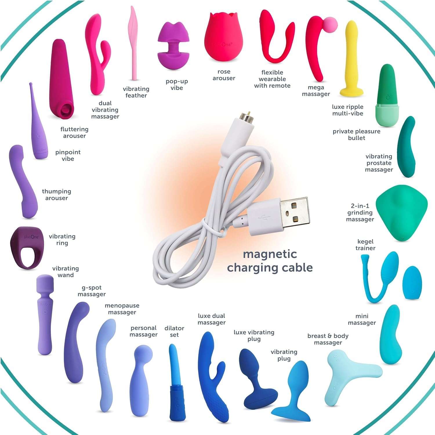 plusOne Official Magnetic Charging Cables, USB Charger, Durable Replacement DC Charging Cables, USB Adapter Cord, DC Power Cable, Plug Charging Cord, 2 Count 5