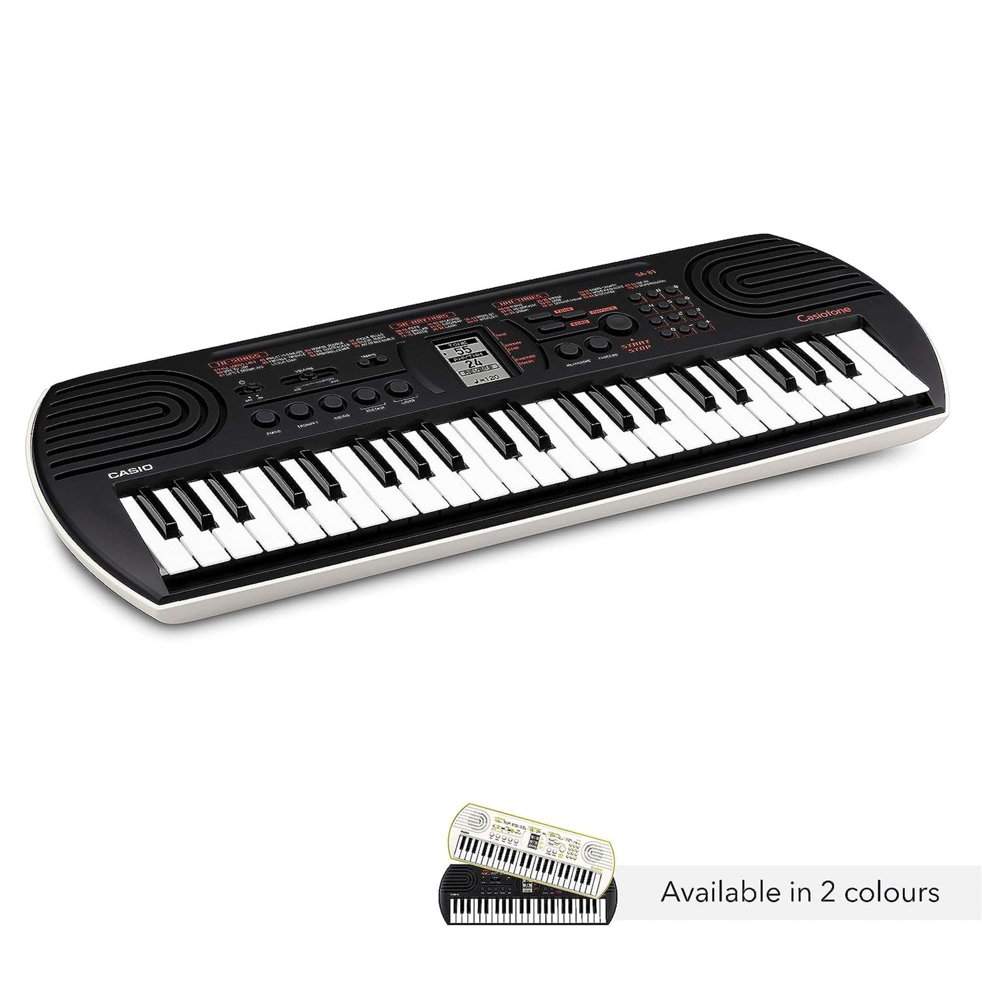Casio SA-76 Mini Keyboard Bundle with Power Supply, Removeable Stickers, Instructional Book, Austin Bazaar Instructional DVD, and Polishing Cloth 4