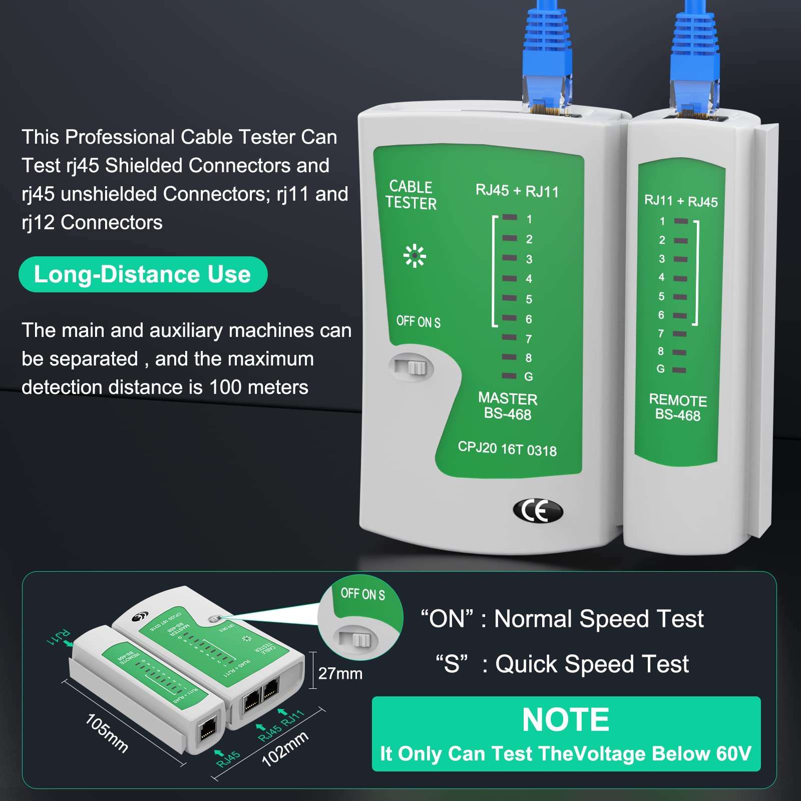 3WOLF Crimper RJ45 Crimp Tool - Wire Stripper Ratcheting Modular Data Cables Wires Cutter Standard Pass Through Connectors Crimping Tool (Crimper) 6