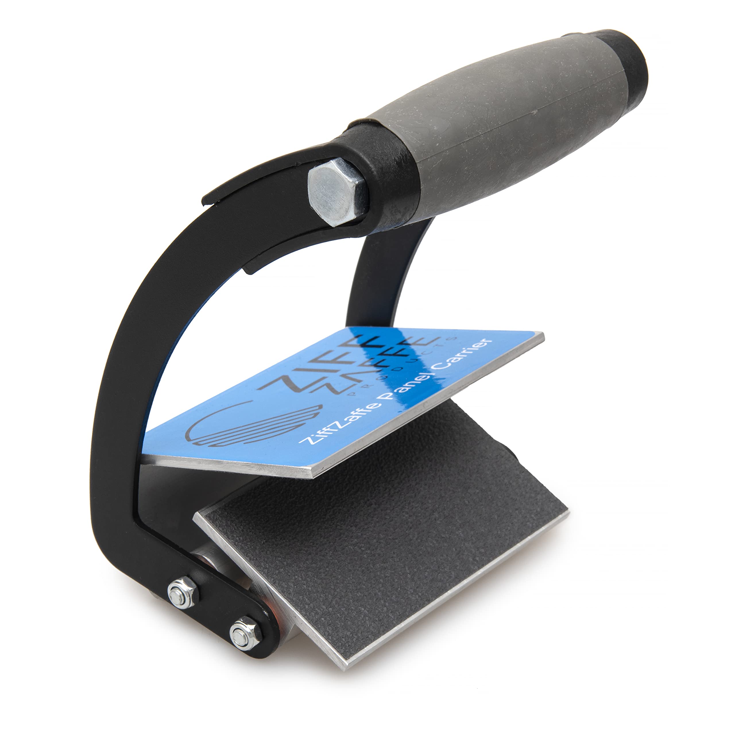 ZiffZaffe Wood Board Carrier Handle - Heavy Duty Robust Plywood, Drywall, Sheetrock Panel Carrying Tool Clamp for Single Hand Lift up to 200 lbs - Complete with Protective Gripper Gloves 3