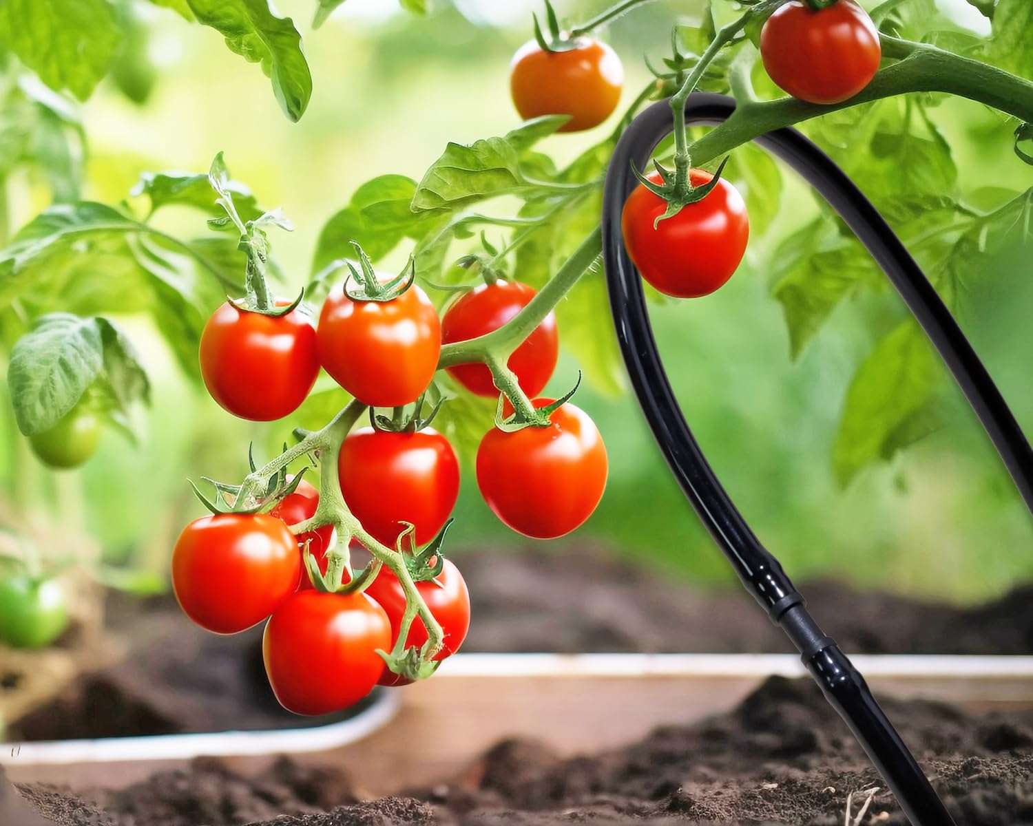 Mini Skater Double Barbed Coupling Fittings for 4/7mm Drip Irrigation Tubing Systems Garden Flower Pot Greenhouse Lawn (60, Black) 6