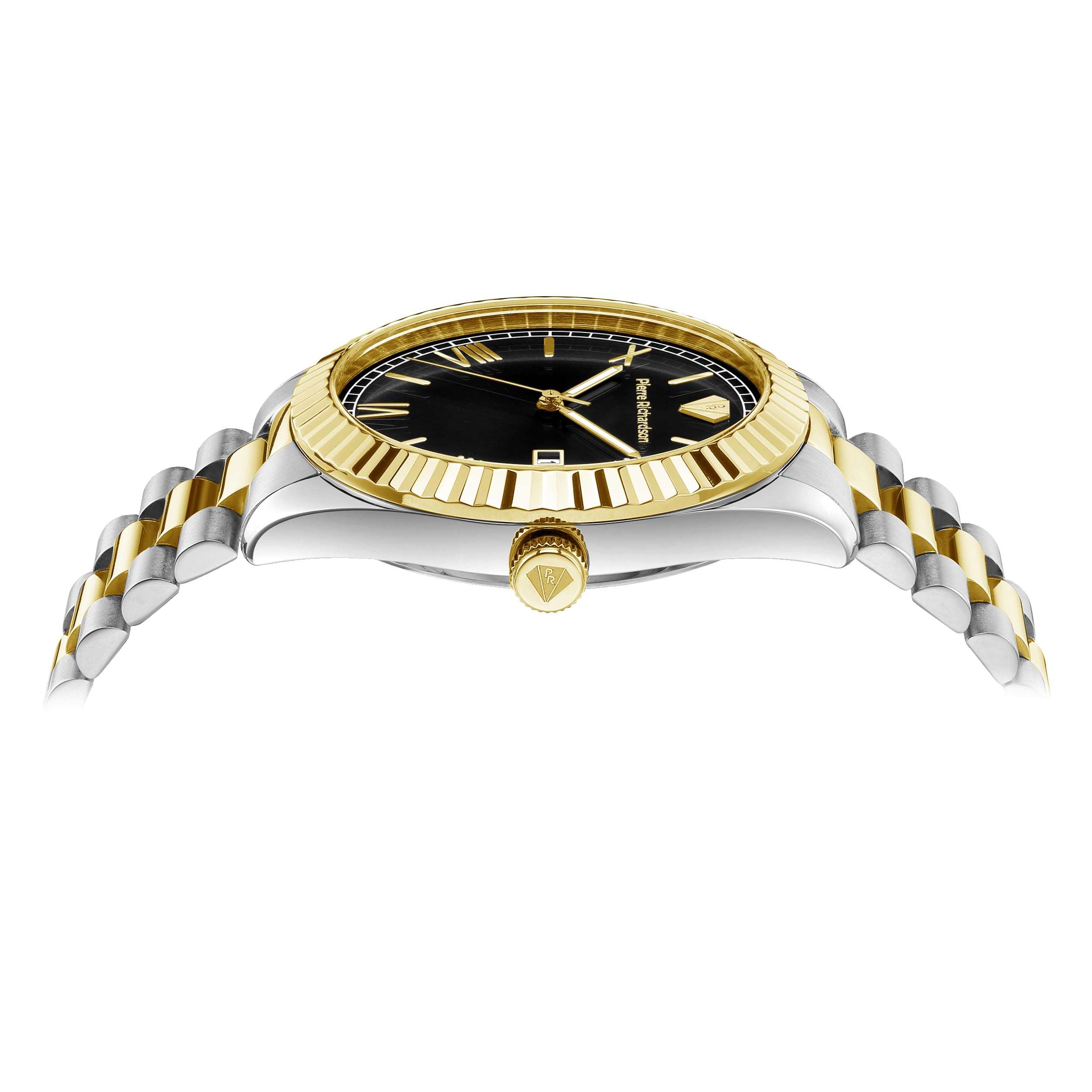 PIERRE RICHARDSON Men’s Luxury Watch PR9825 – Silver & Gold Stainless Steel Japanese Quartz, 41mm, 5ATM Water Resistant, Scratch-Resistant Mineral Glass 3