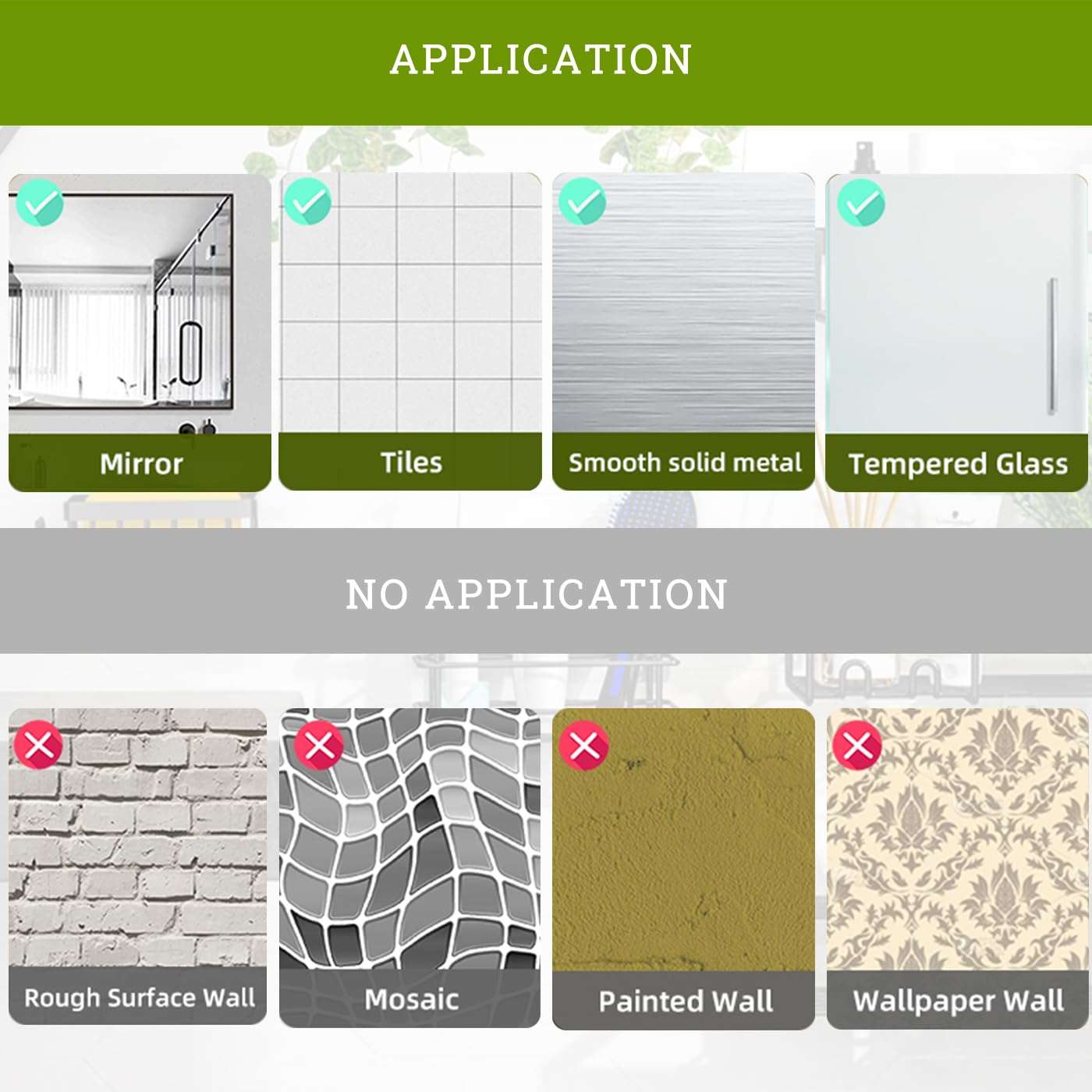 MIUTME 4-Pack Shower Caddy Adhesive Replacement, Strong Adhesive Hooks Strips,Transparent Shower Shelf Adhesion Stickers No Drilling,for Soap Holder, Bathroom Corner Shelves and Kitchen Racks 4