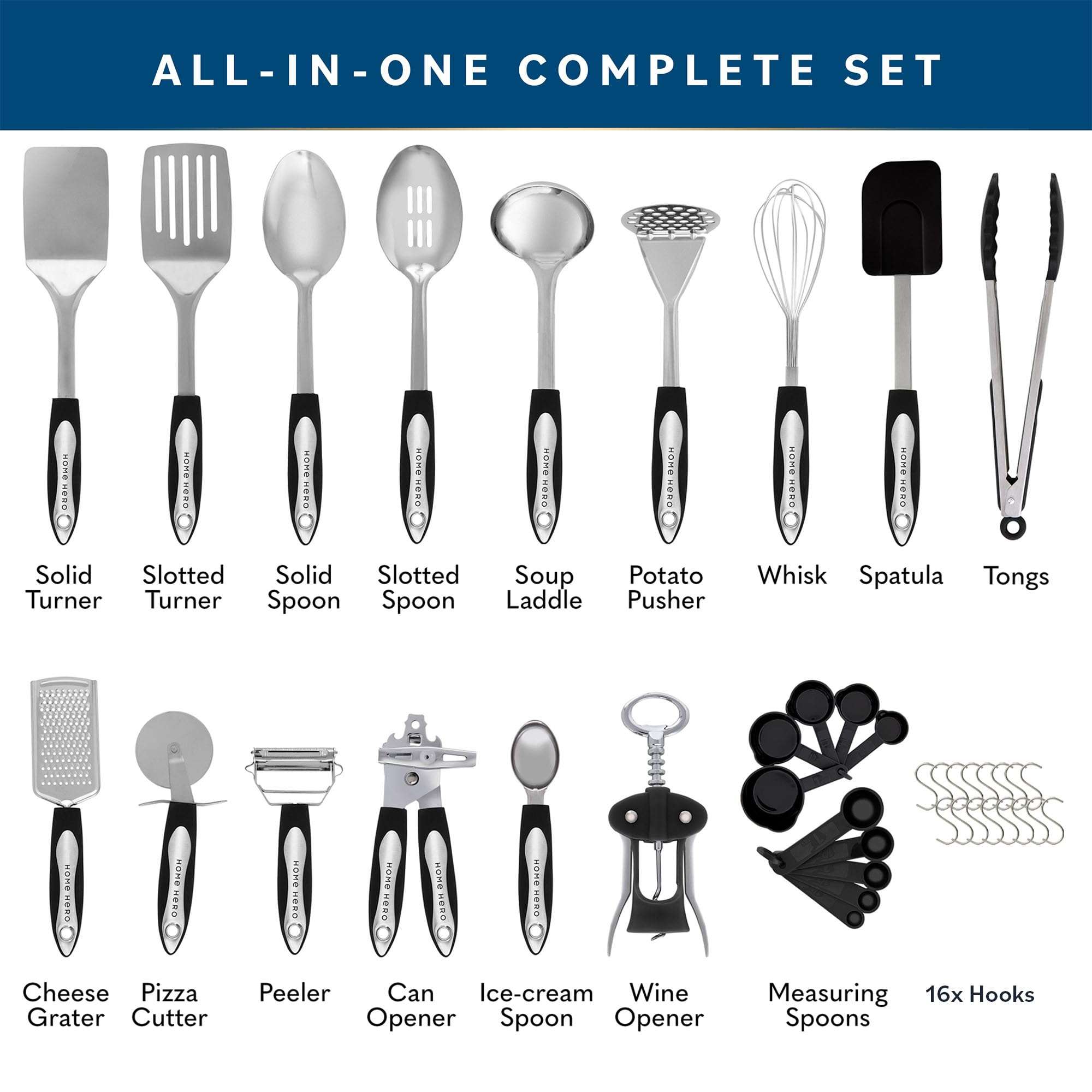 Home Hero 41 Pcs Utensils Set + 20 Pcs Knife Set 5