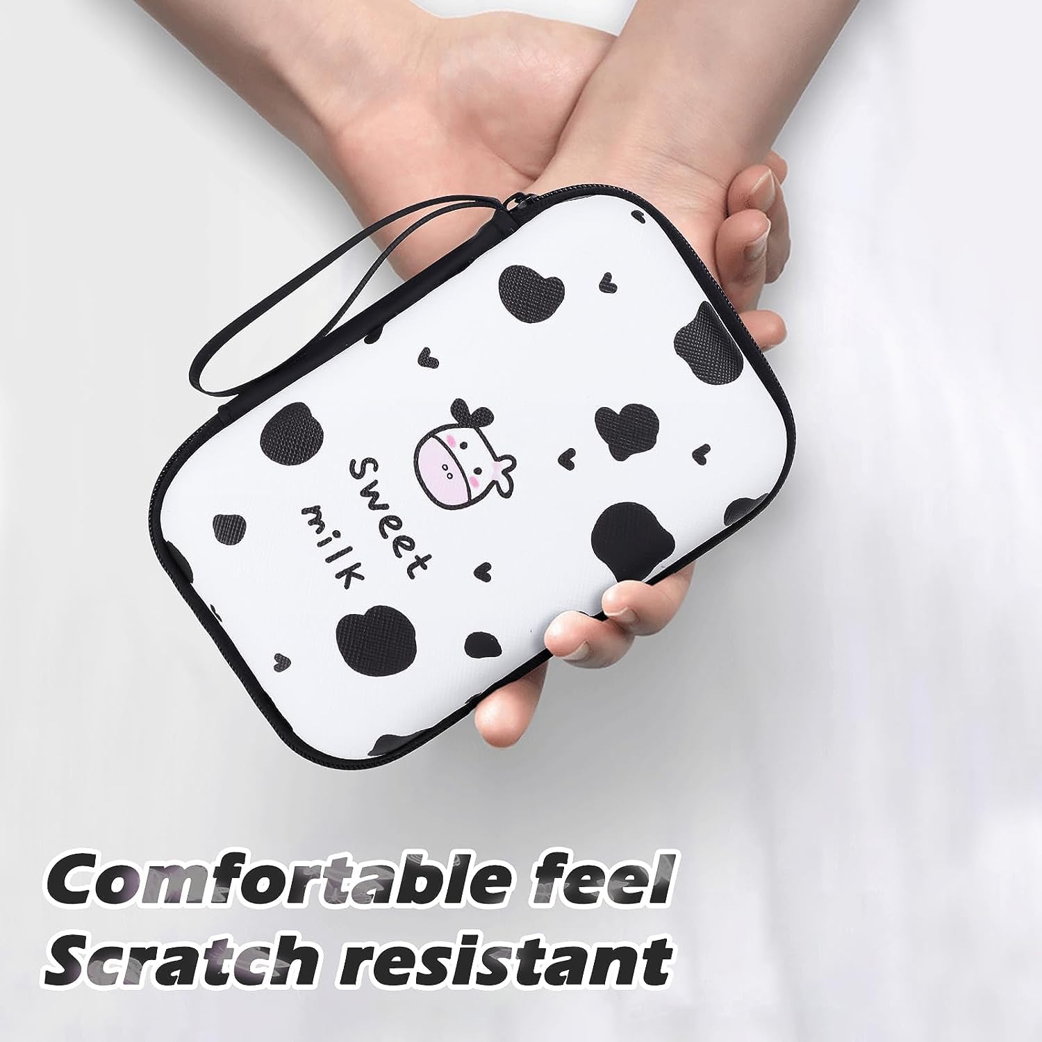 VNJ External Hard Drive Portable Carrying Case Milk Cow 3