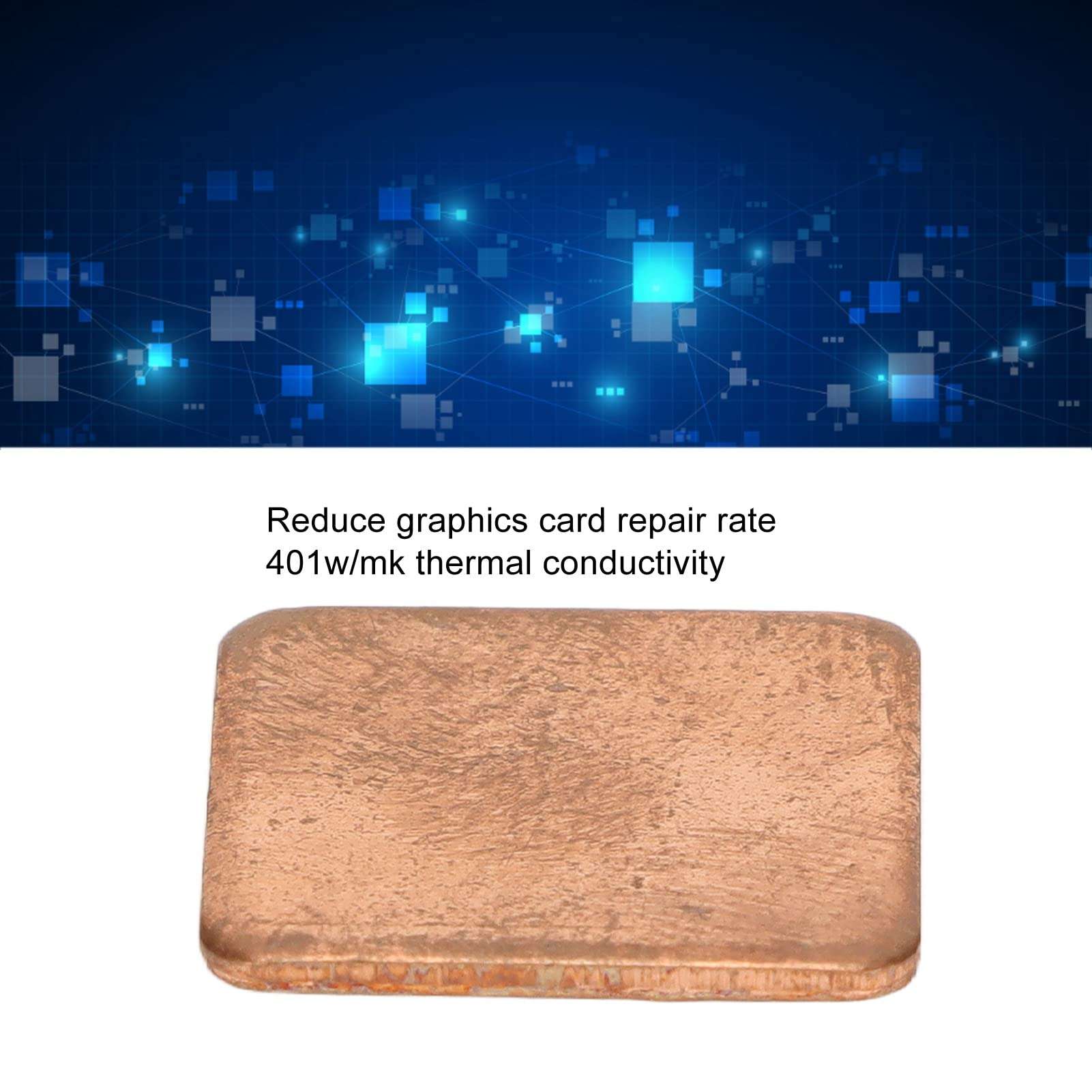 Dilwe 100Pcs Laptop GPU CPU Thermal Heatsink Copper Pad Shim, Copper Pad Shims Thermal Kit, Pure Copper Heatsink Plate Cooler for PC Laptop IC Chips CPU VGA M.2 SSD(15x15x1.8mm) 5