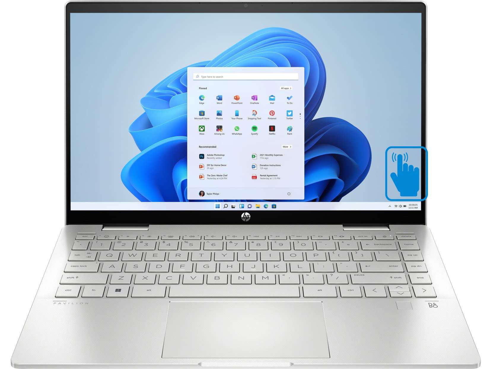 HP Pavilion X360 14.0" Touchscreen FHD IPS 2-in-1 Laptop (Intel i5-1235U 10-Core, 16GB RAM, 512GB PCIe SSD, Intel Iris Xe, Backlit KYB, FP, WiFi 6, BT 5.2, Webcam, Win 11 Pro) w/Dockztorm Hub 2