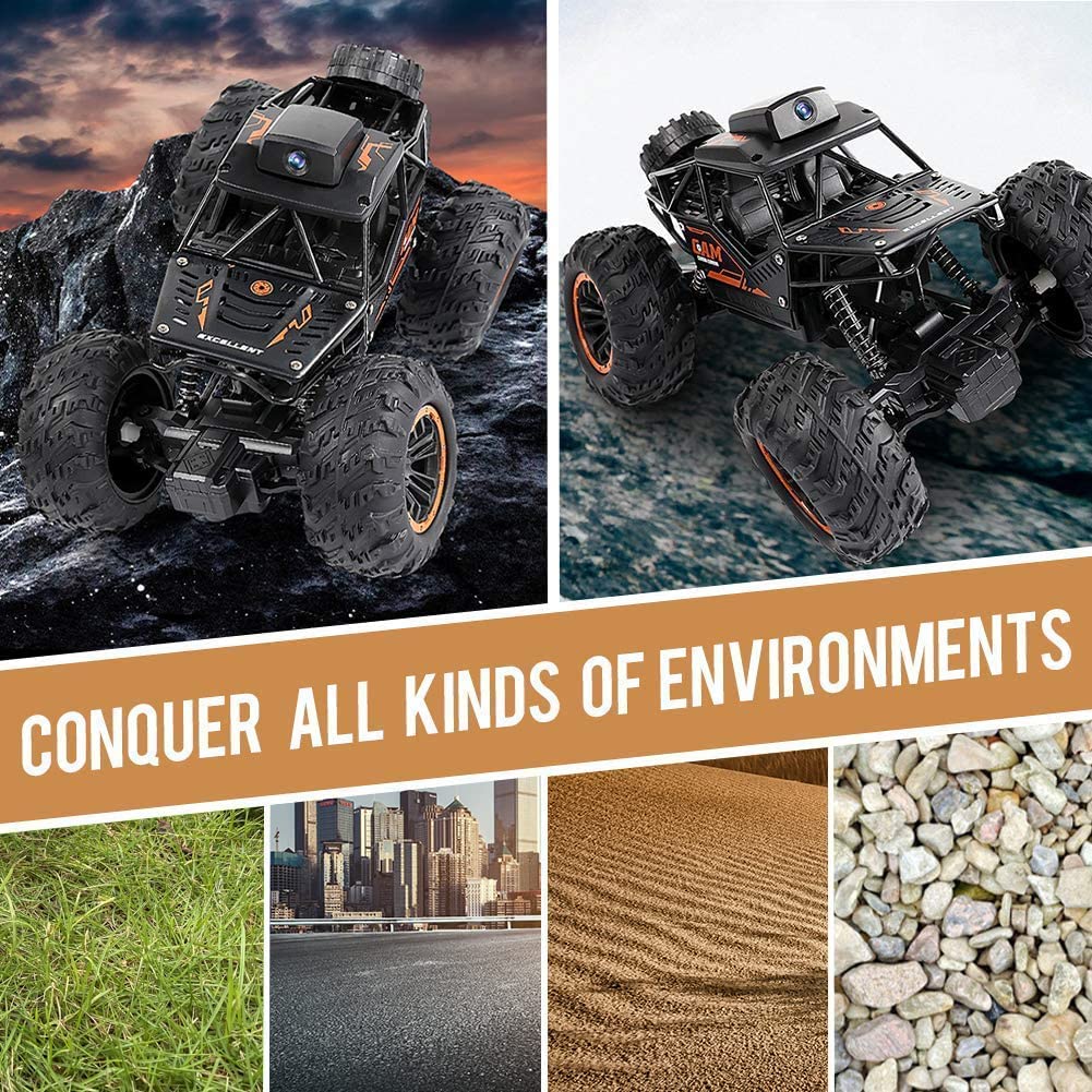 Hemtik Remote Control Car RC Cars with 720P HD FPV WiFi Camera, 2.4 GHz 1/18 Scale Off-Road Remote Control Truck Monster Trucks for Toddlers Kids Adults, Gift for Boys and Girls Gift (Color May Vary) 5
