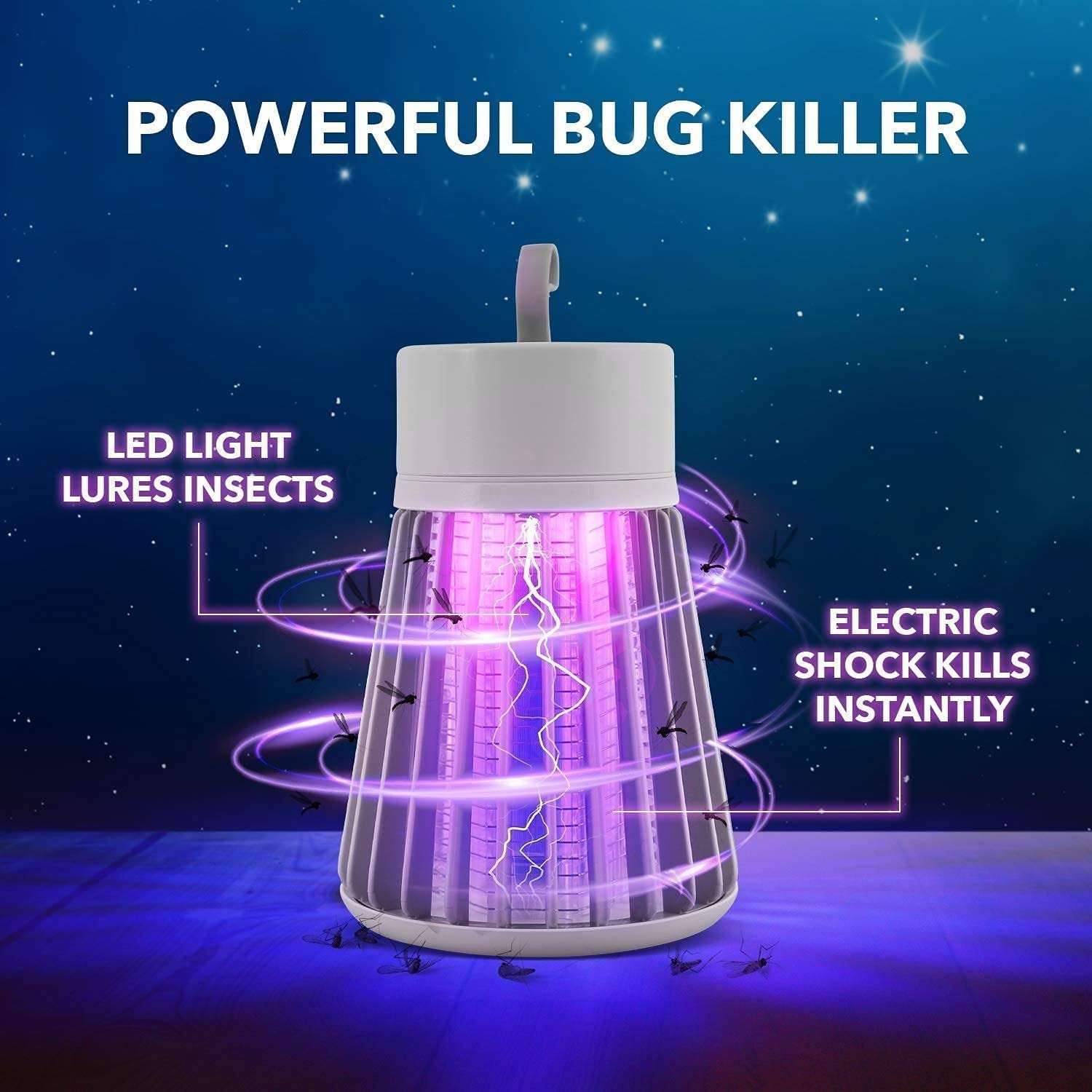 Flowtron Indoor Insect Trap: Eco-Friendly Electronic UV LED Mosquito Killer for Bug, Trap Lamp, Fruit Fly, Screen Protector - UV Light Lamp, Trap Flying Bugs -Child Safe, Non-Toxic (Grey & White) 6