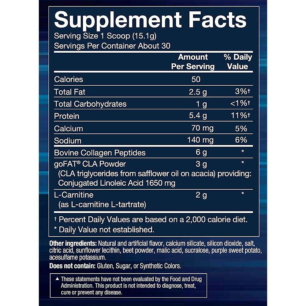 BodyTech CLA Carnitine Collagen - Promotes Healthy Skin, Supports Fat Metabolism, and Enhances Energy Levels - Delicious Fruit Punch Flavor (15.98 oz / 30 Servings) 4