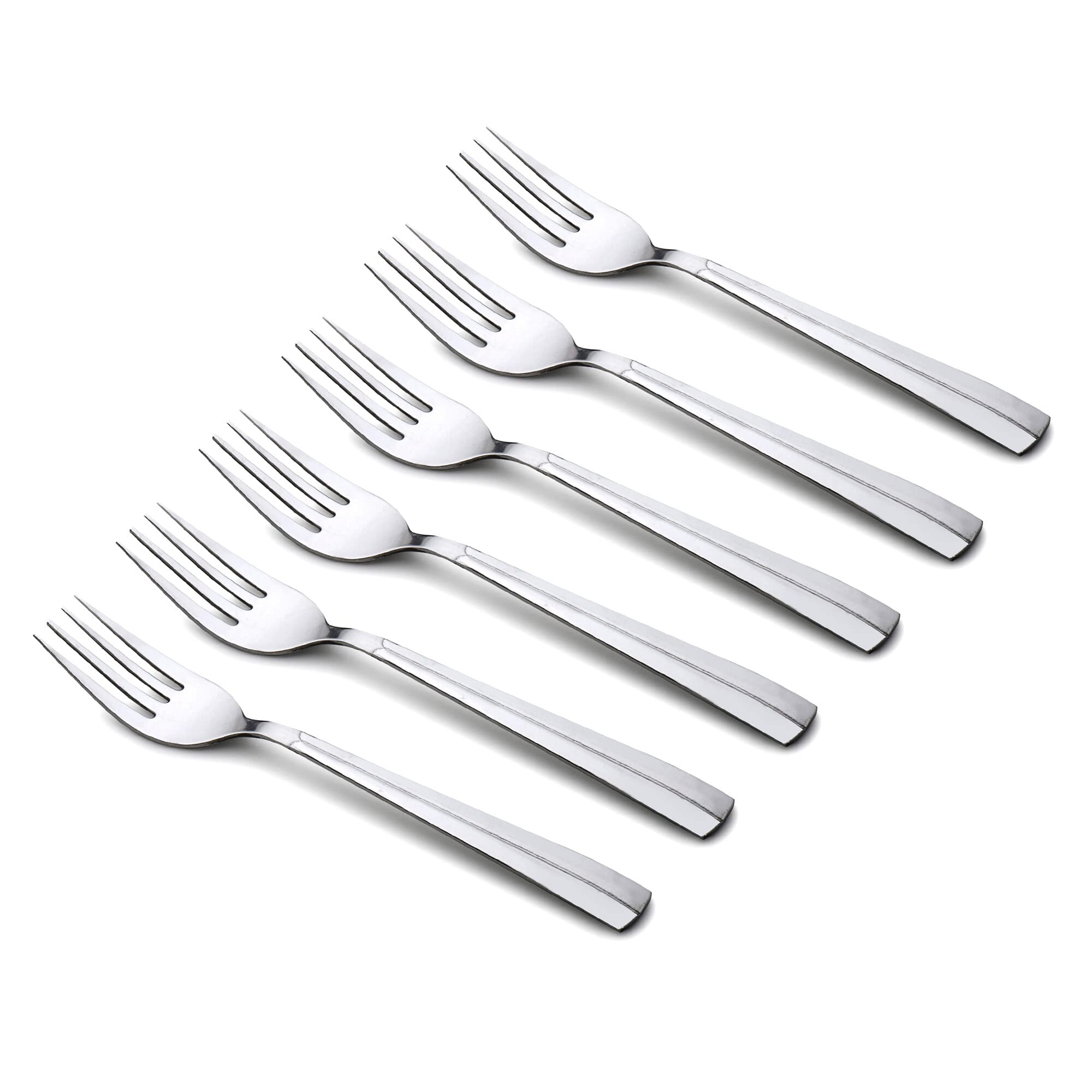 Houzecrafts| Stainless Steel - Ace Dinner Spoon + Dinner Fork Pack of 12 - Silver 5