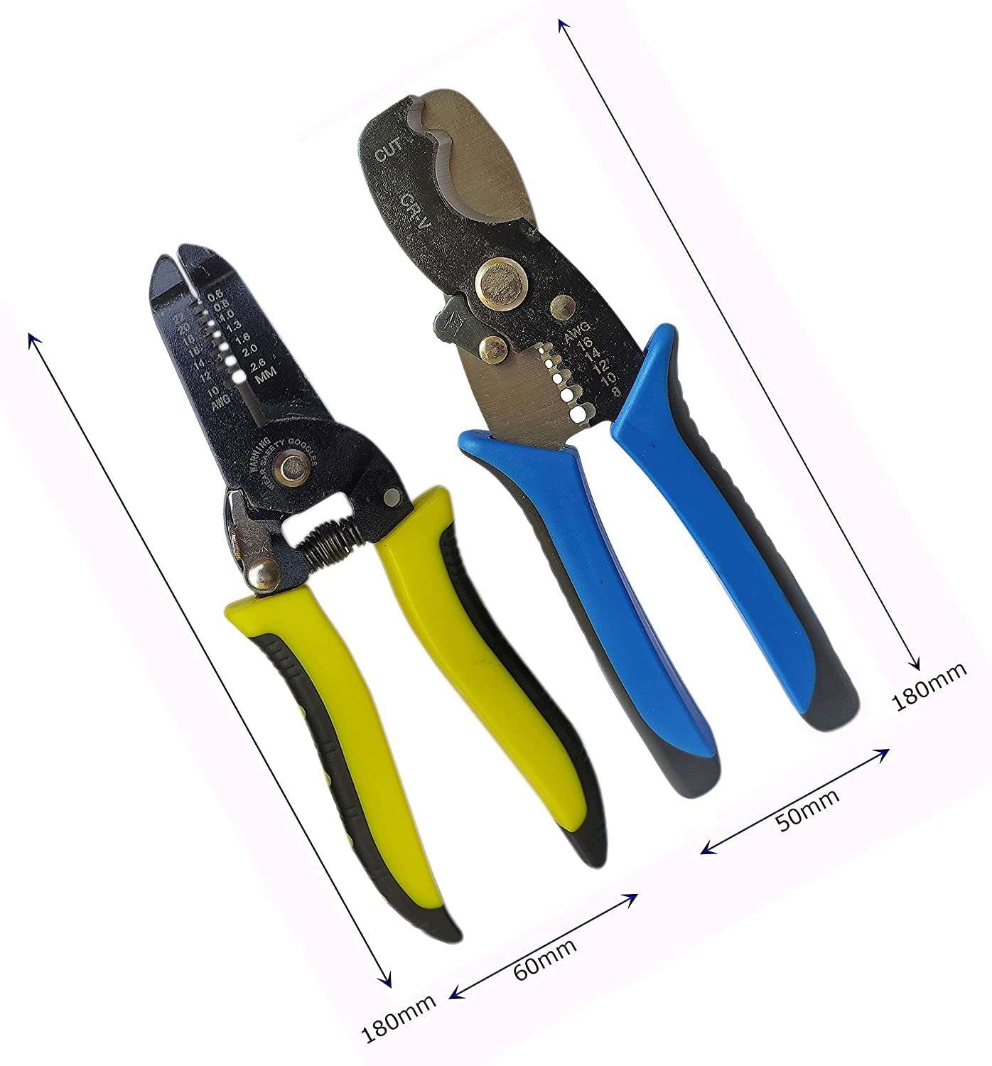 H9 Electric Cable Wire Cutter Stripper Piers Multi Purpose Cutting Wire Insulation Stripper Cutting Pliers for Electrical Use (Pack of 2) 4