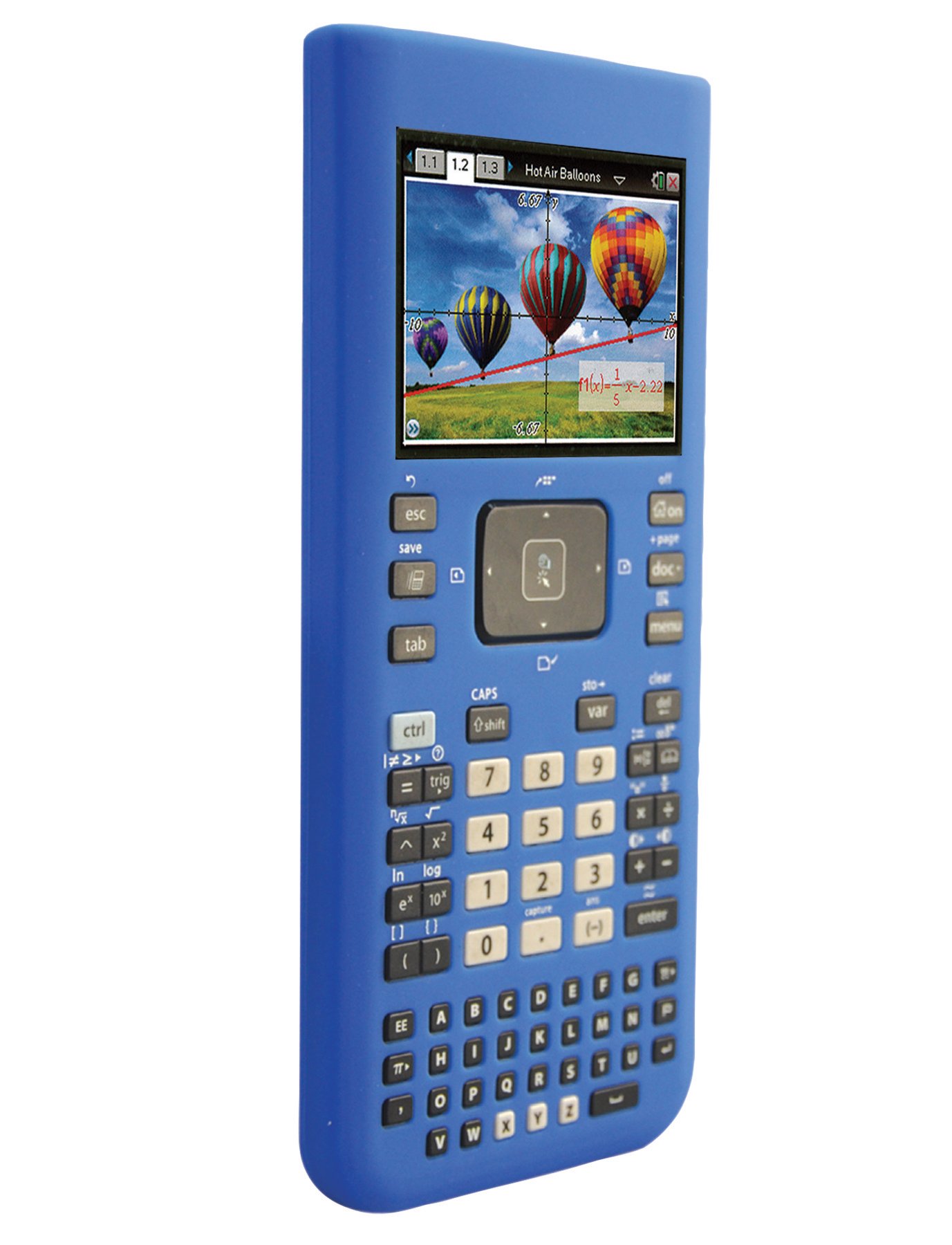 Guerrilla TINSPIREBLUESC Silicone Case for Texas Instruments TI Nspire CX/CX CAS Graphing Calculator, Blue 2