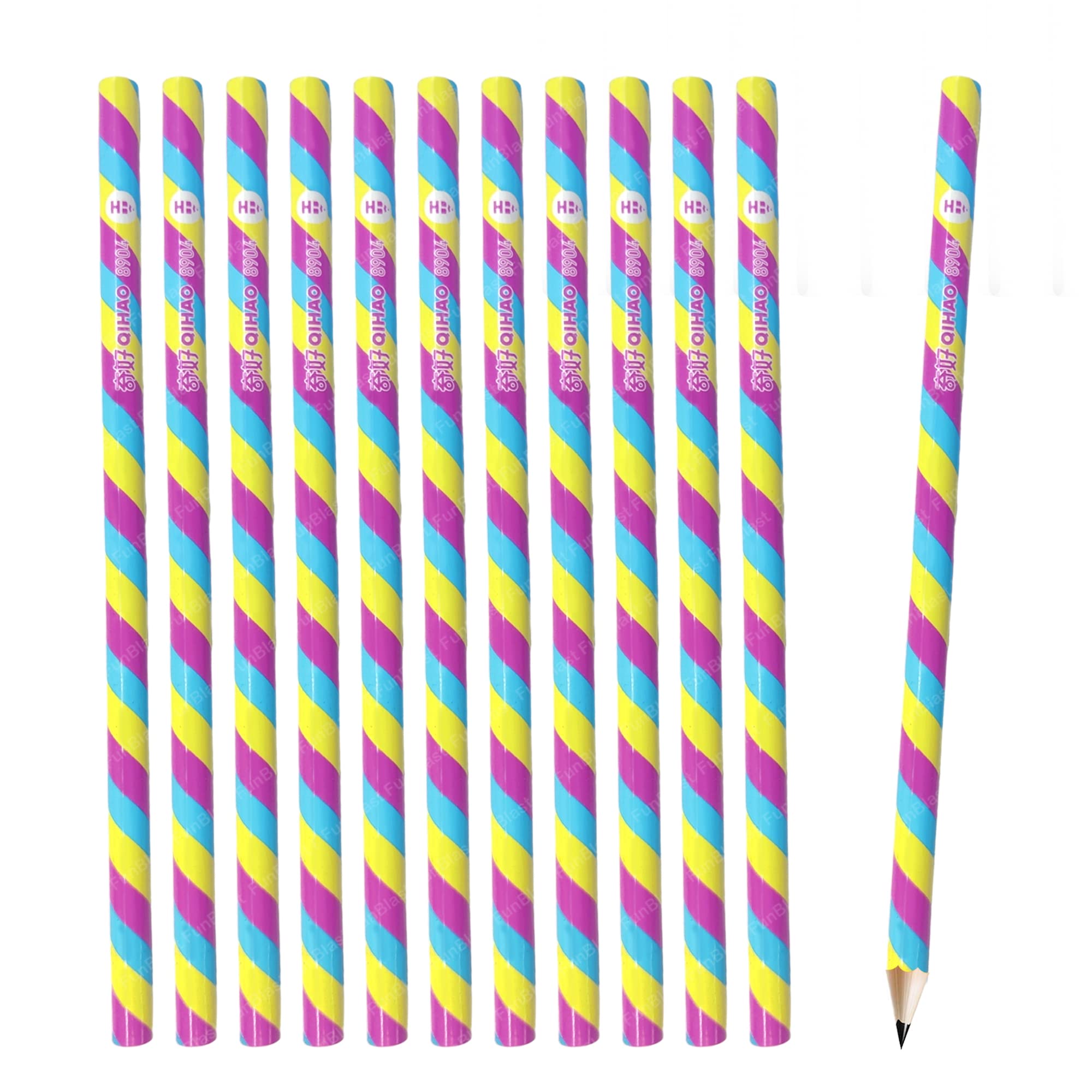 FunBlast Pencil Set for Kids, Stylish Pencil Set for Girls/Boys, Strong Grip Pencil for Students, Pencil Set for Kids – Pack of 12 Pencils (Multicolor)