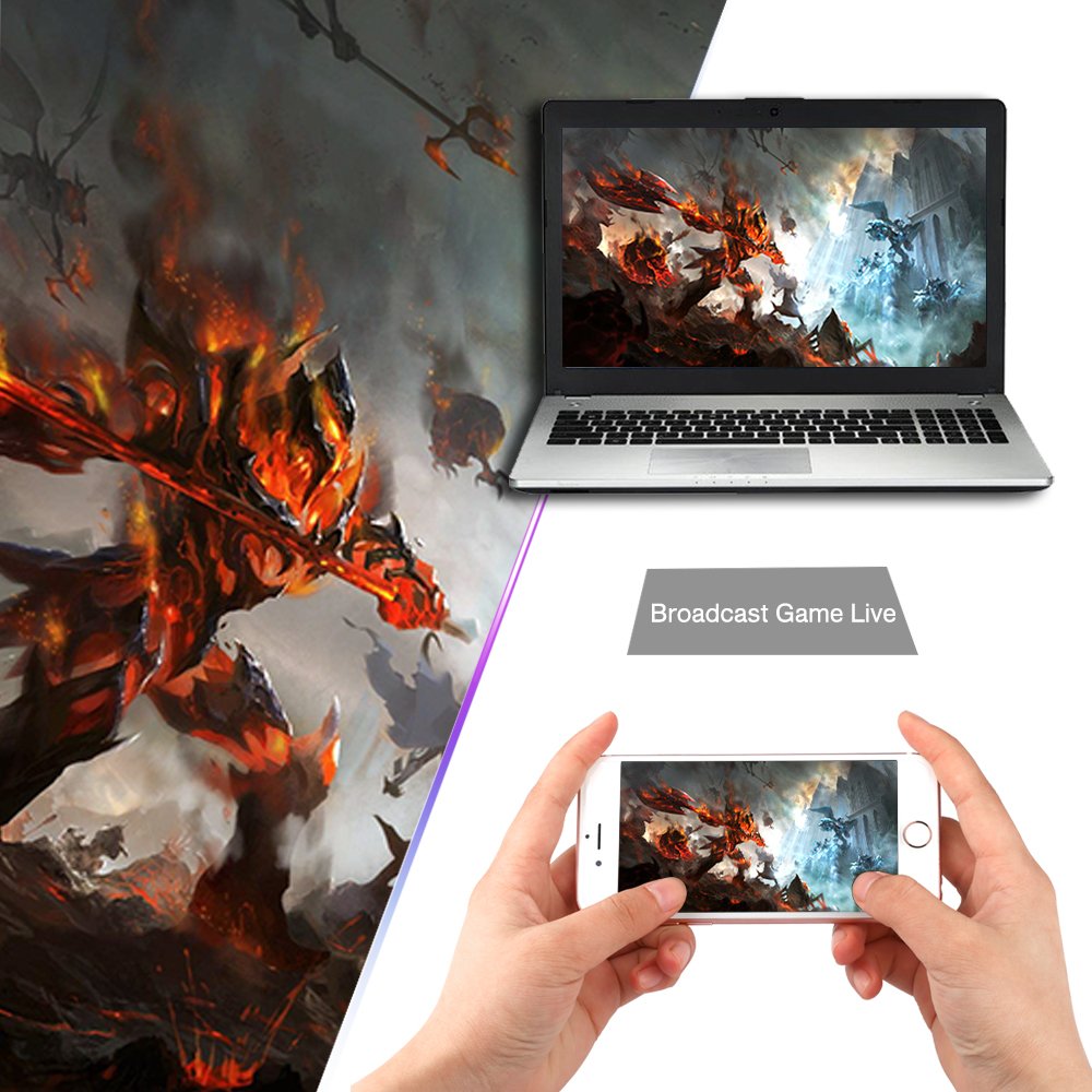 Electop HDMI Game Video Capture Devices,Full HD USB 3.0 to HDMI Live Game Video Capture Card, 1080P Recording Video & Audio Grabber 6