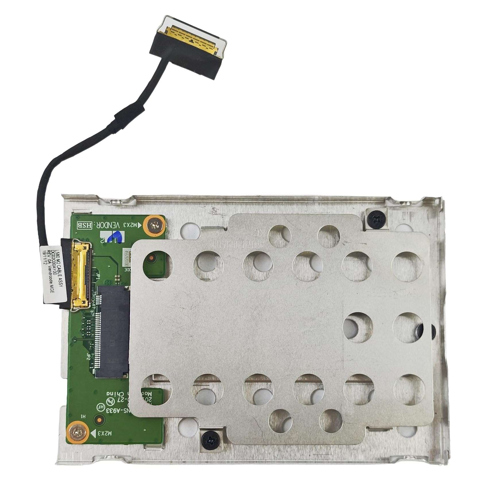 RNVMe PCIe M.2 2280 SSD Upgrade Adapter Kit for Thinkpad L580 L590, Replacement Caddy Bracket Cable Models DC02C00BN20, AM12D000A00 3