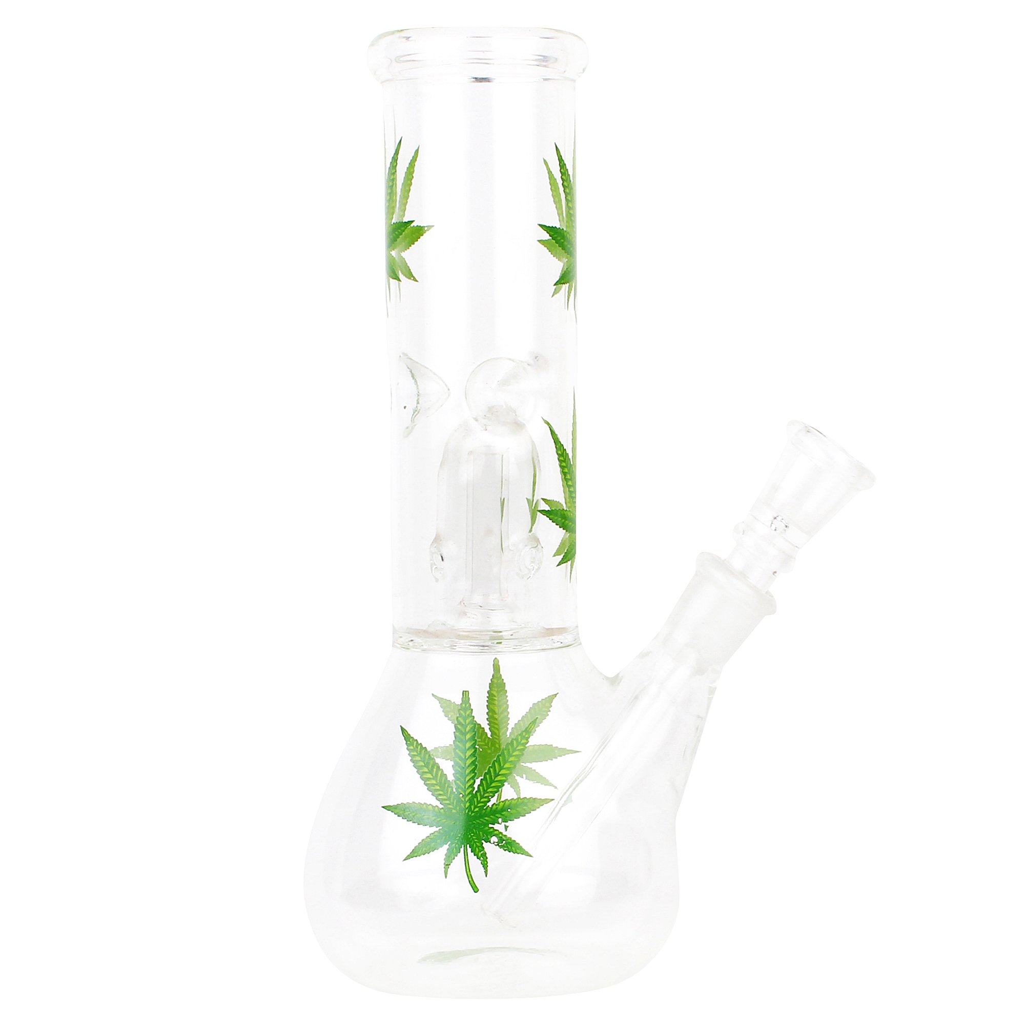 Newzenx® Glass Percolator Ice Bong 8.2 Inch Multi Leaf Design Bong (for Multi Purpose All-in-One Bong) Included Gift Box & Full Accessories 5