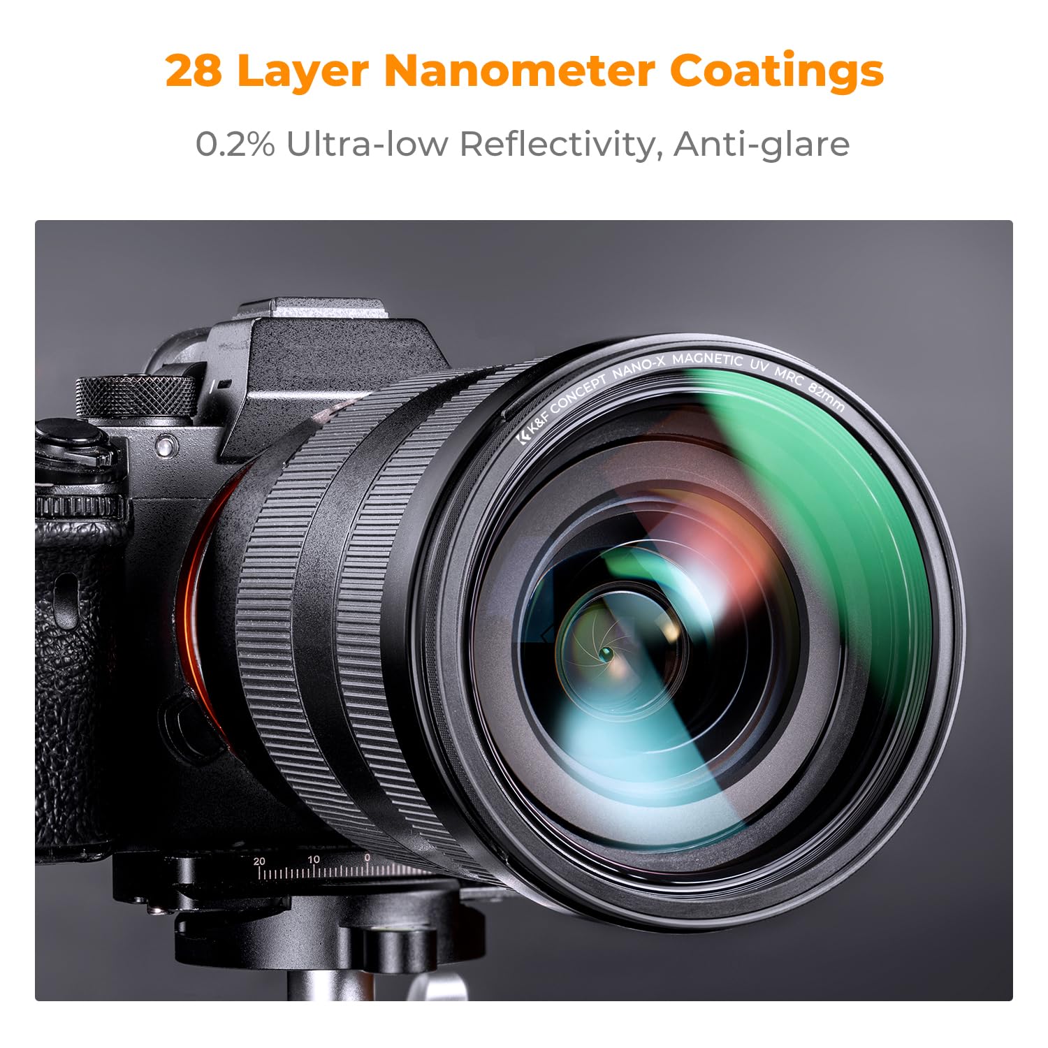 K&F CONCEPT 62mm Magnetic MCUV CPL Fixed ND1000 Magnetic Basic Ring 4-in-1 Lens Filters Kit with 28 Multi-Coatings for Camera Lens (Nano-X Series) 6
