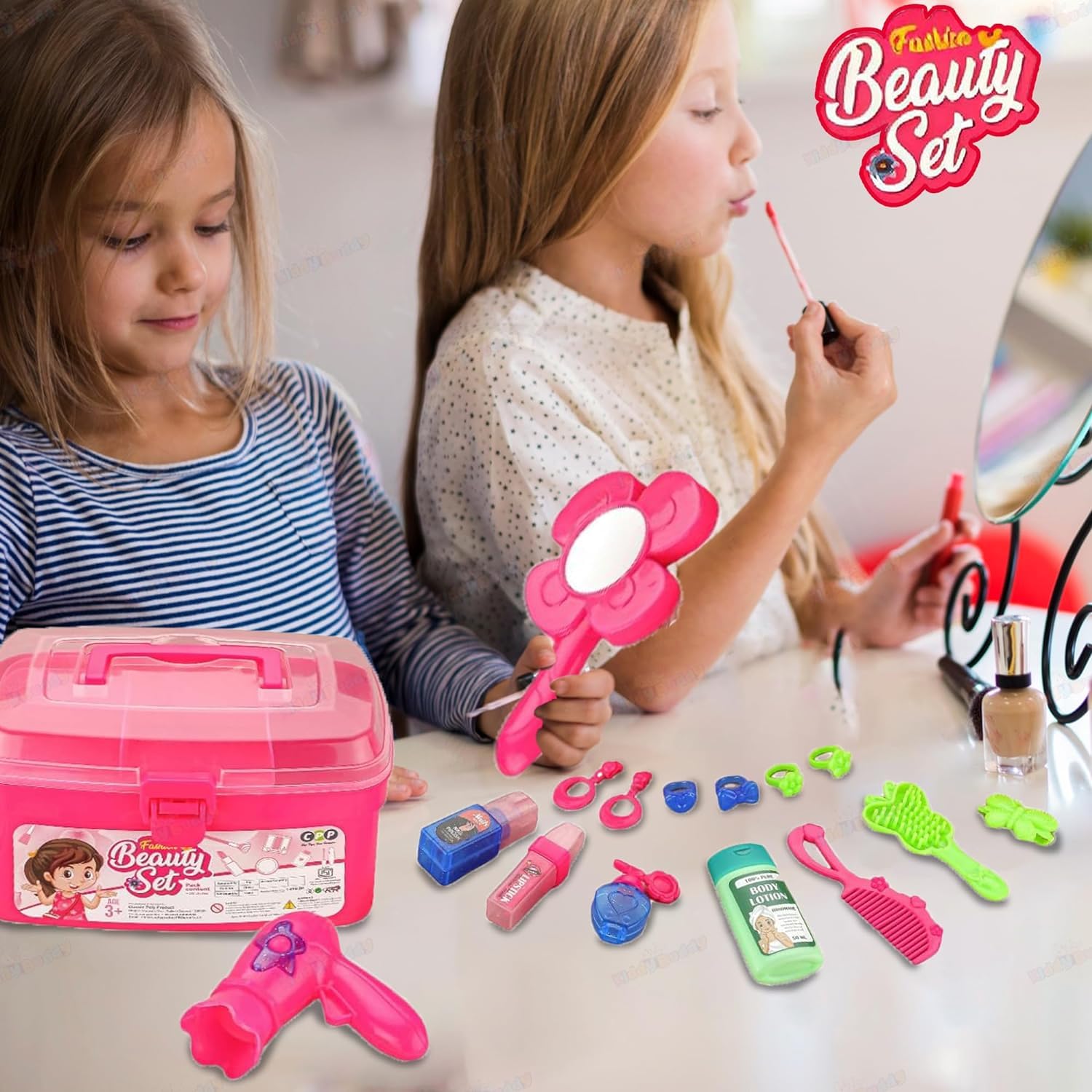 YUIOP - Premium Fashion Beauty Makeup Toy Set - Many Tools in 1 - Age 3+ Years - Perfect for Kids (Premium Box (20 Units)) 6