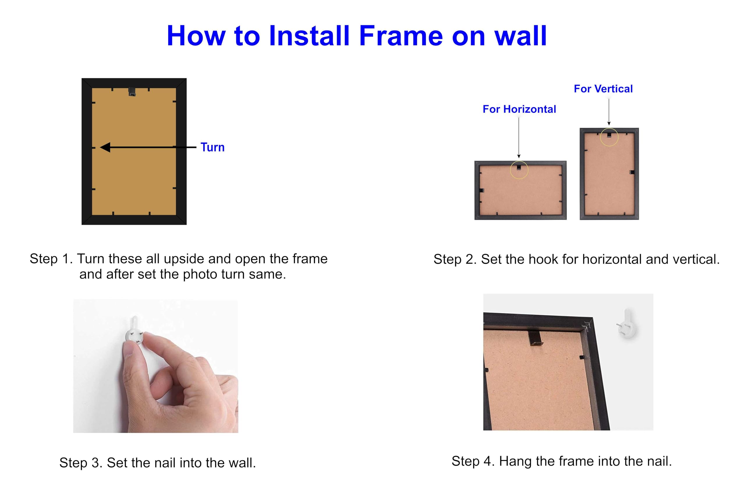 HK PRINTS Photo Frame for Home Office School Decoration Set of 8 A4 Frames Combo for Wall Hanging (8x12 Inch, Synthetic Wood, Plexiglass) F-8 5