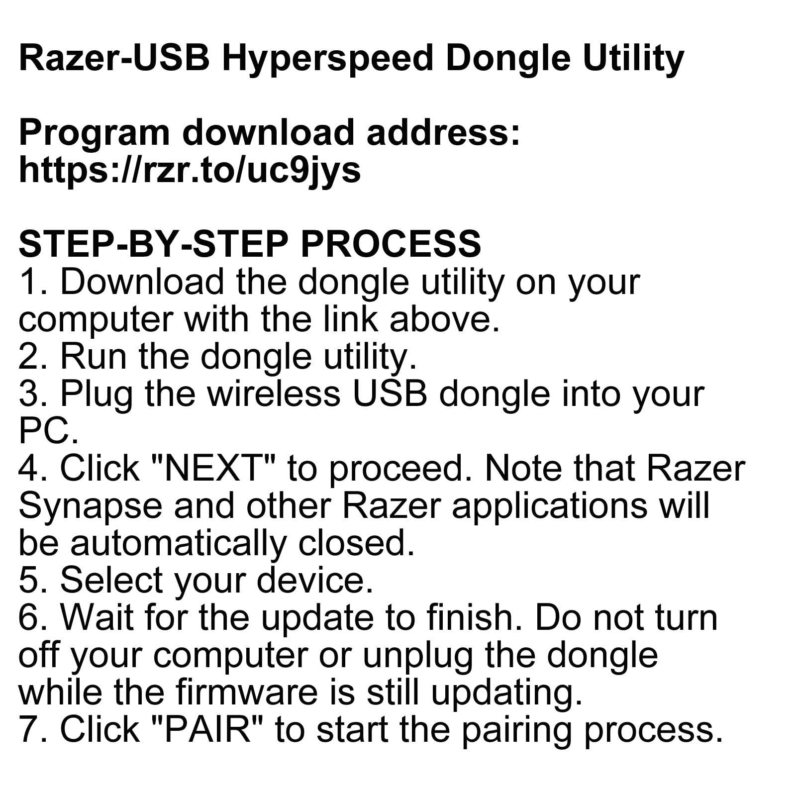 BestParts USB Dongle Signal Mouse Receiver Adapter Replacement for Razer Naga V2 Pro Wireless Gaming Mouse 3