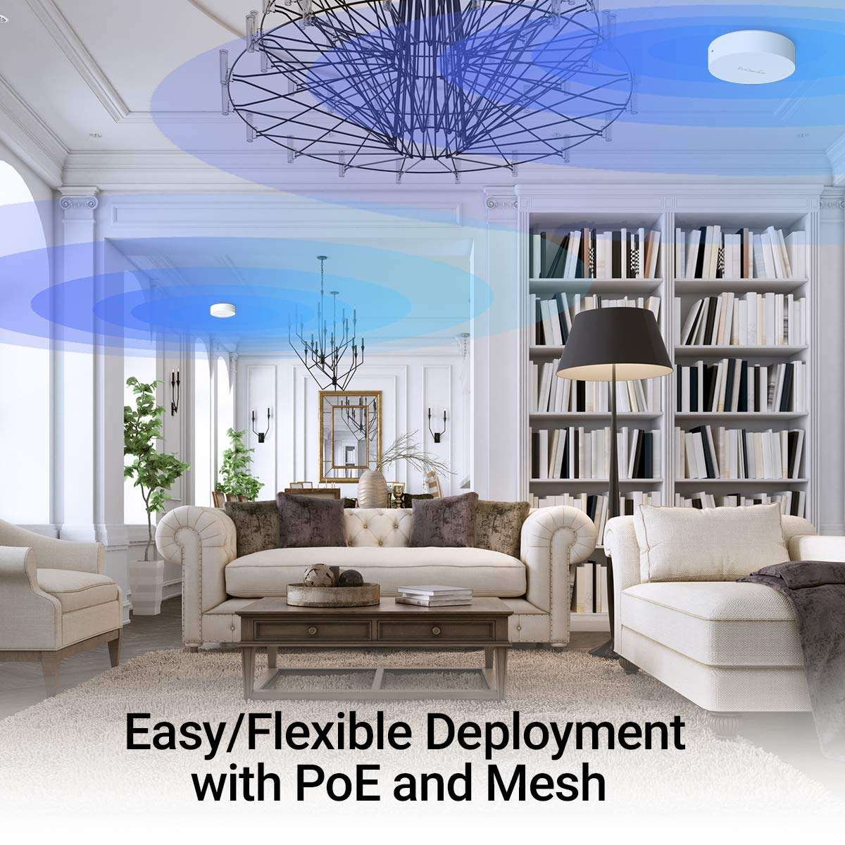 EnGenius EAP1250 3-Pack Wi-Fi 5 Dual-band, PoE, 2x2 Managed Access Point/Repeater/Range Extender/Mesh Features up to 2,500 sq ft of Coverage, up to 256 Devices, GigaE Port (No Power Adapter) 6