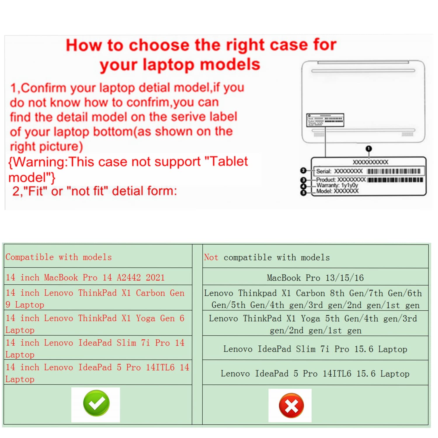 Alapmk Protective Case for HP OmniBook X 14-feXXXX/OmniBook Ultra 14 14-fdXXXX,Case for Dell Latitude 7450 2-in-1/Inspiron 14 Plus 7441/Latitude 7455,Case for ASUS TUF Gaming A14 FA401,Galaxy 3