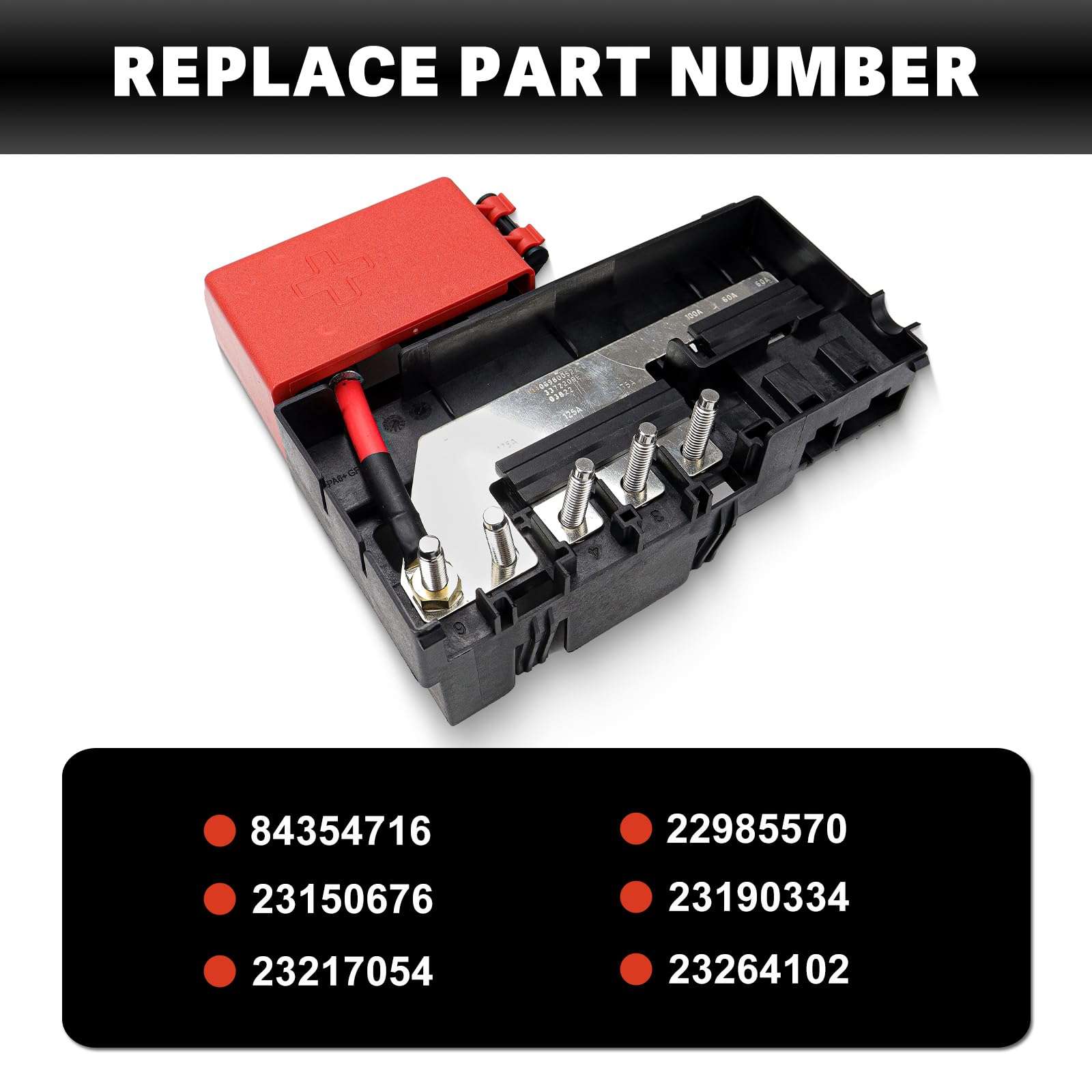 USTAR 84354716 Battery Distribution Fuse Block Compatible with 2015-2020 Chevy Suburban Tahoe GMC Yukon Escalade, 2014-2016 Chevy Silverado GMC Sierra 1500, 2015-2016 Silverado Sierra 2500 HD 3500 HD 4