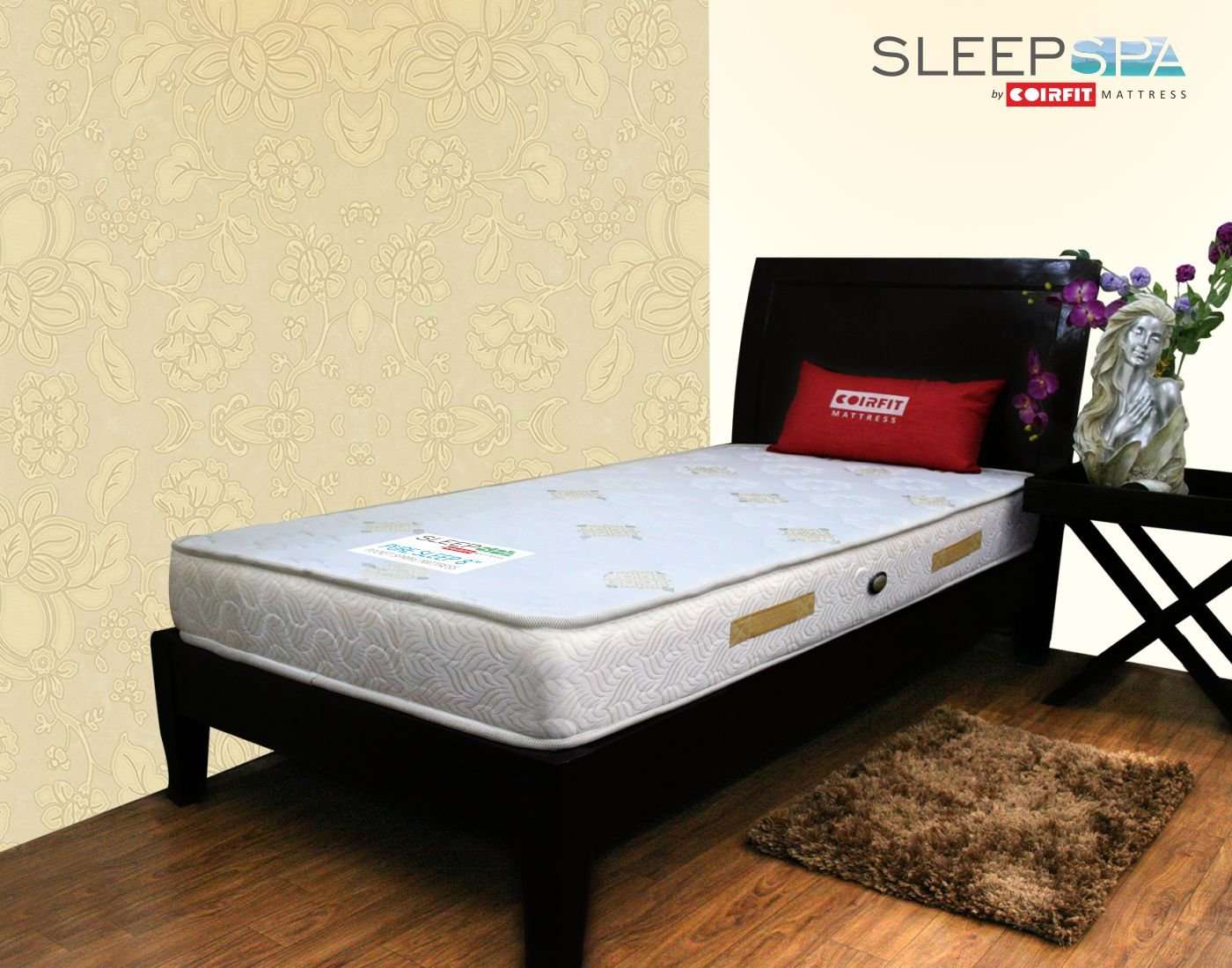 SLEEPSPA BY COIRFIT Pure Sleep Premium Orthopaedic 8' Inch Single Size Pocket Spring Mattress | Zero Partner Disturbance Mattresses, Medium Firm with 7 Year Warranty (72 x 36 x 8, Beige) 3