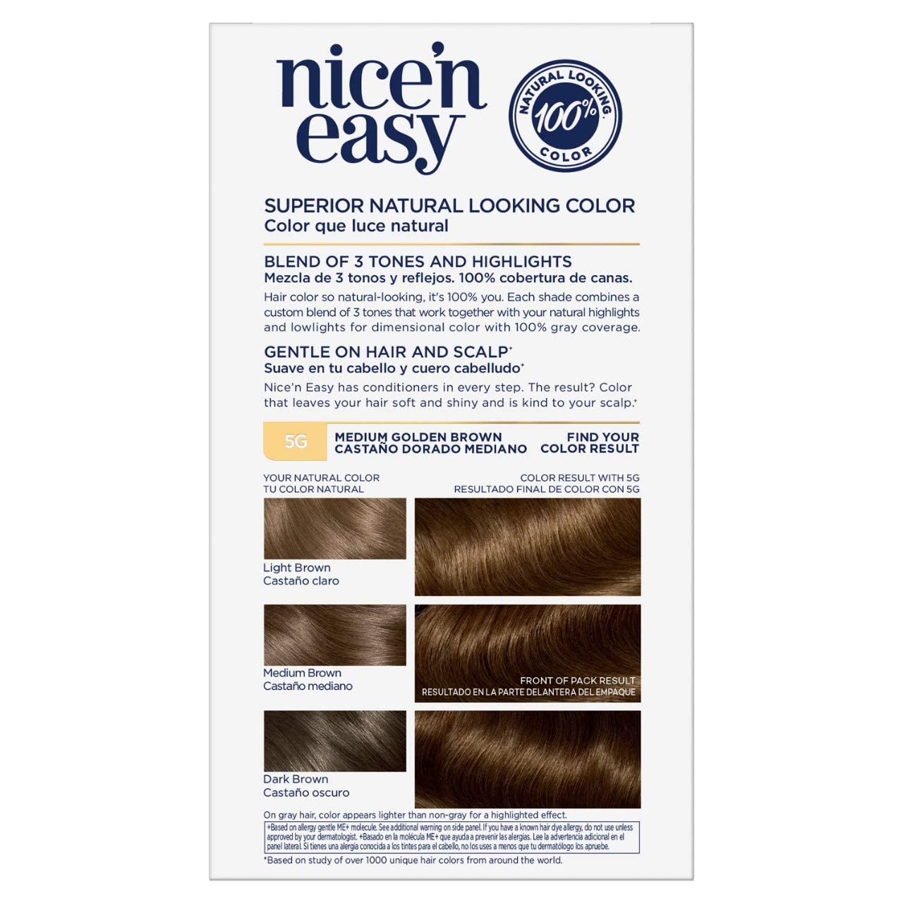 Clairol Nice 'N Easy Hair Color 117 Natural Medium Golden Brown 1 Kit (Pack of 3) 2