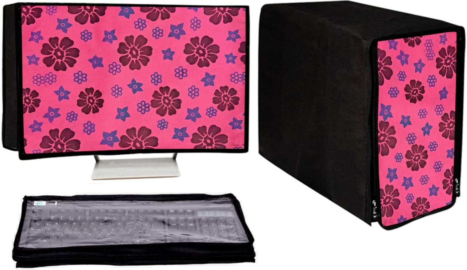 GUTSAV SALES COMPUTER DESKTOP 3 IN 1 DUSTPROOF COVER COMBO 24 INCH COMPUTER DESKTOP CPU KEYBOARD COVER 3 SET 24 INCH 1