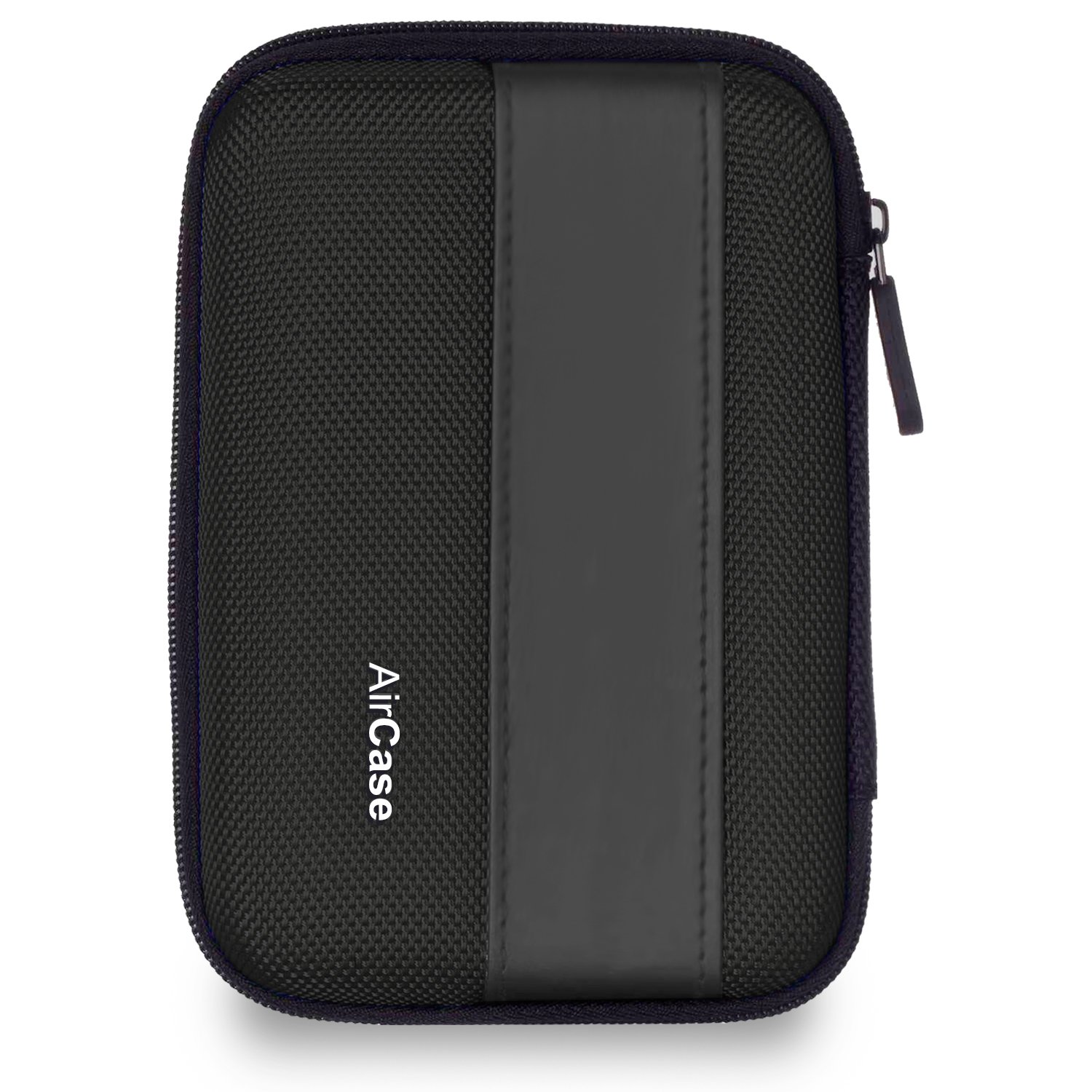 AirCase Plastic External Hard Drive Case for 2.5-inches Hard Drive (Black)+ Tizum Earphone Carry case 4