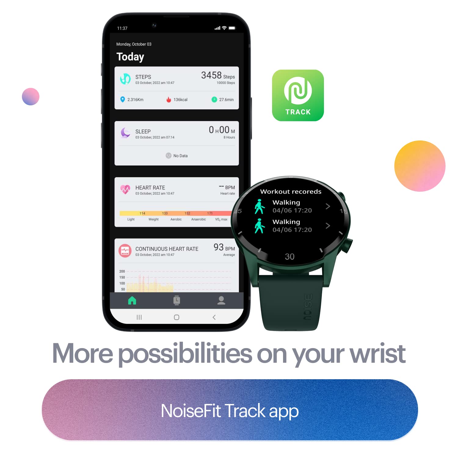 Noise Agile 2 Buzz Bluetooth Calling Smart Watch with 1.28" TFT Display,Dual Button,in-Built Mic & Speaker,AI Voice Assistant, Health Suite,in-Built Games, 100 Watch Faces-(Olive Green) 6