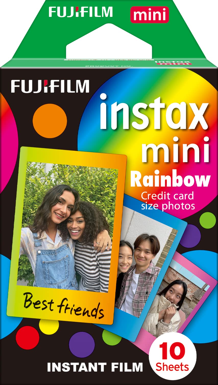 Fujifilm Instax Mini 9 Instant Camera (Lime Green) & Instax Mini Rainbow Instant Film (Multi-Color, 10 Photos per Pack) 6