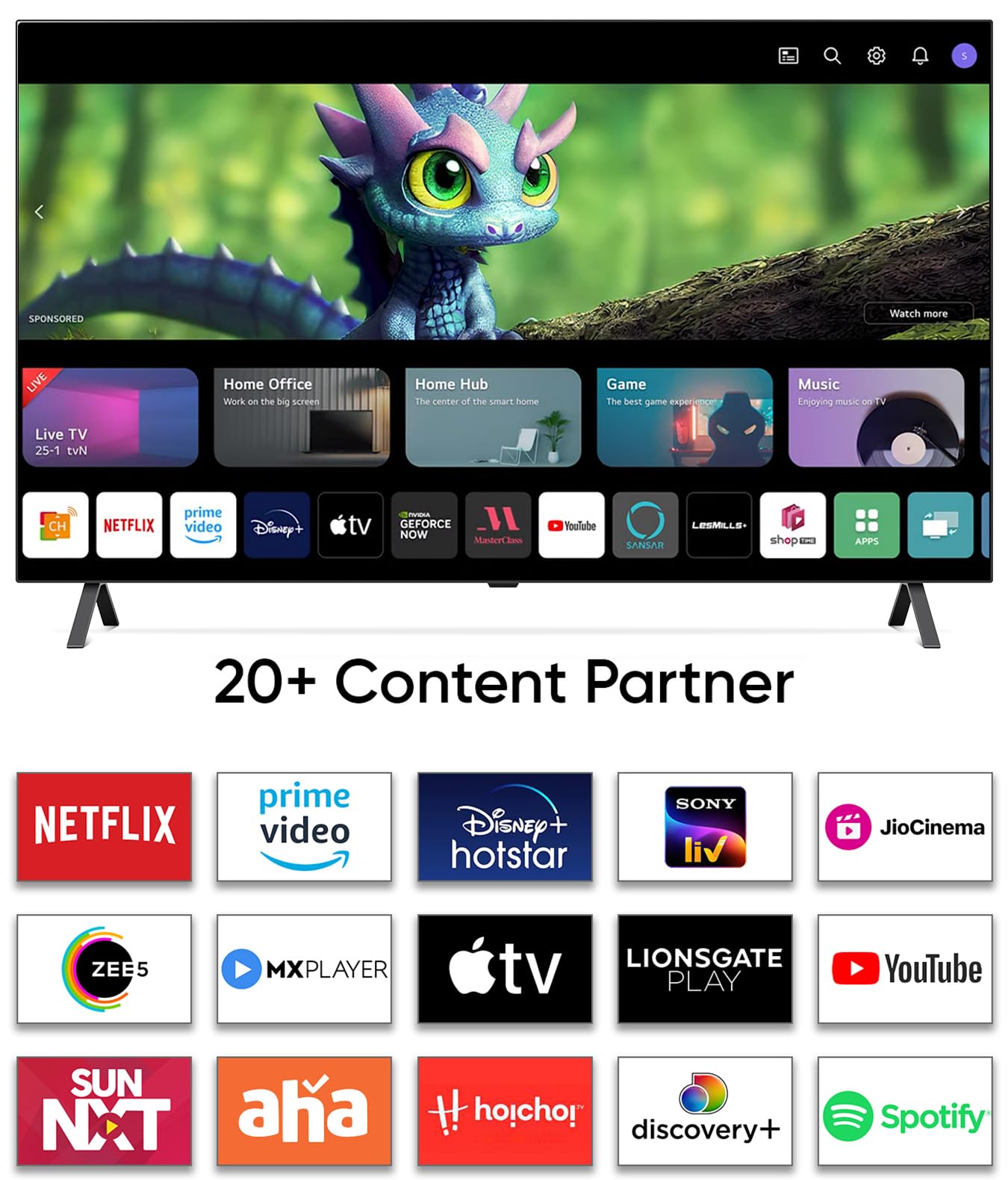 LG 164 cm (65 inches) 4K Ultra HD Smart OLED TV 65A3PSA (Rocky Black) 4