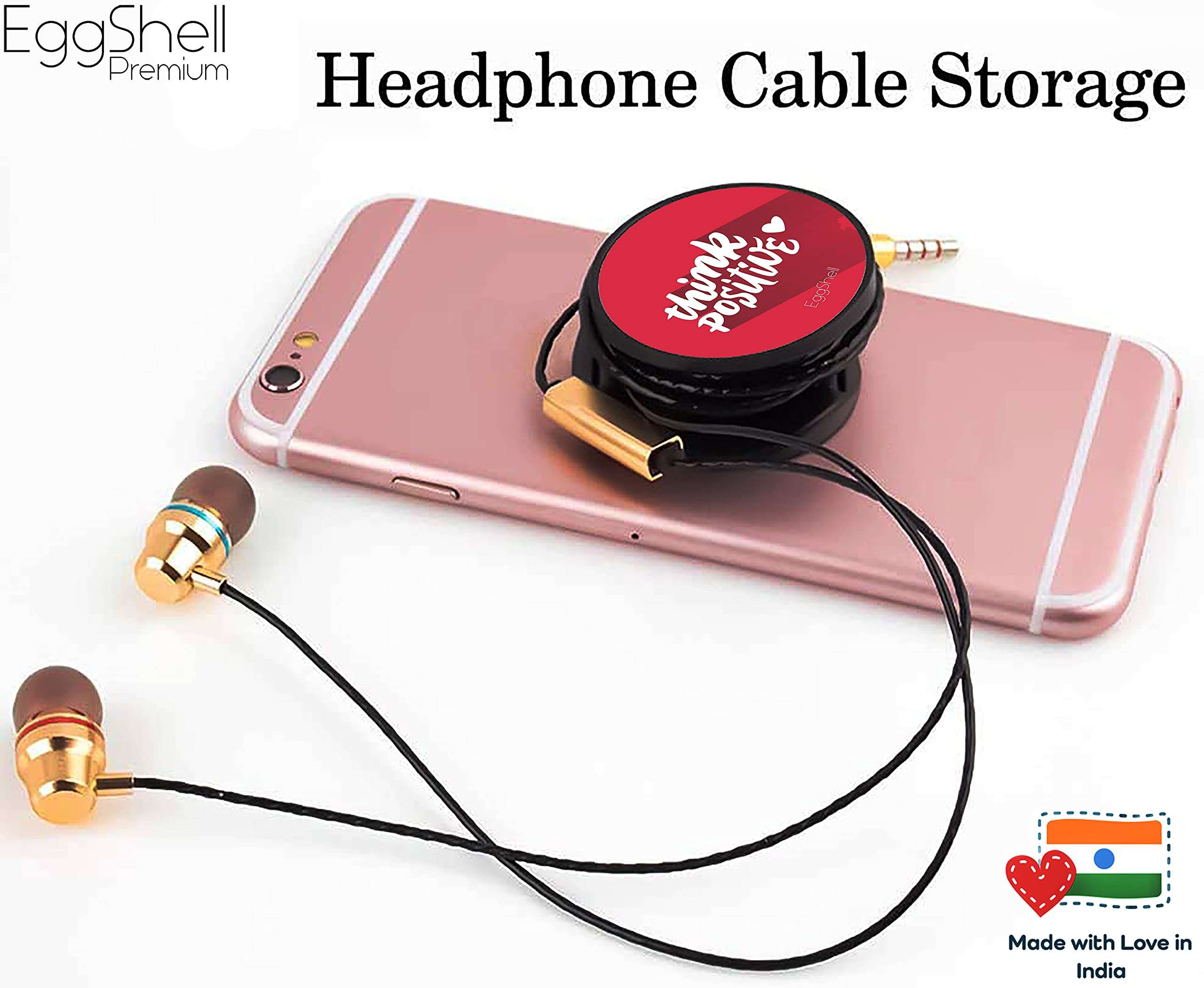 eggshell® Mobile Back Holder Premium Super Matt Finish Effect (Mobile Selfie Finger Grip) with Expanding Stand for All Smartphones & Tablets (Be Positive Red) 5