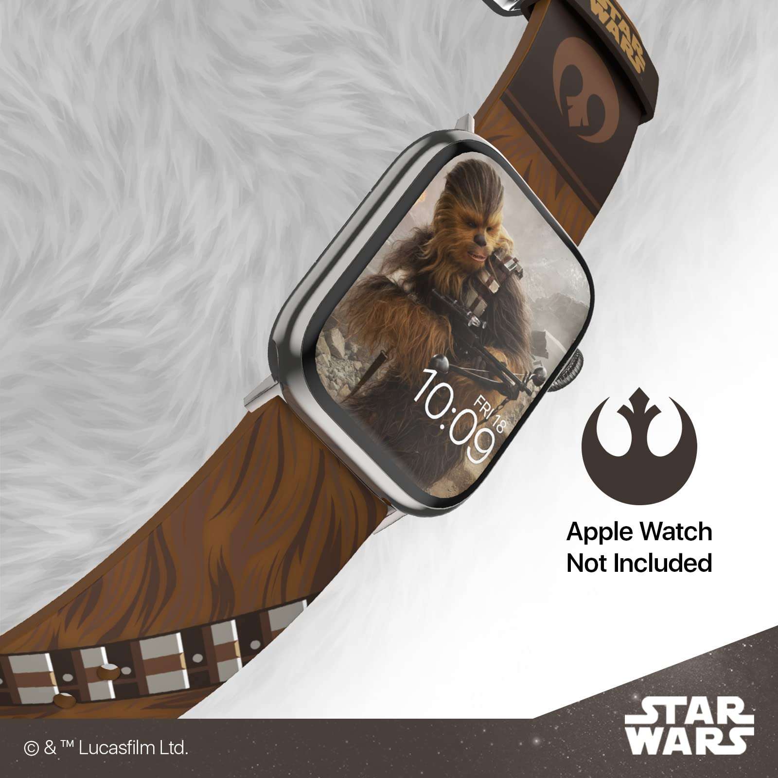 Star Wars - Chewbacca Smartwatch Band - Officially Licensed, Compatible with Every Size & Series of Apple Watch (watch not Included) 5