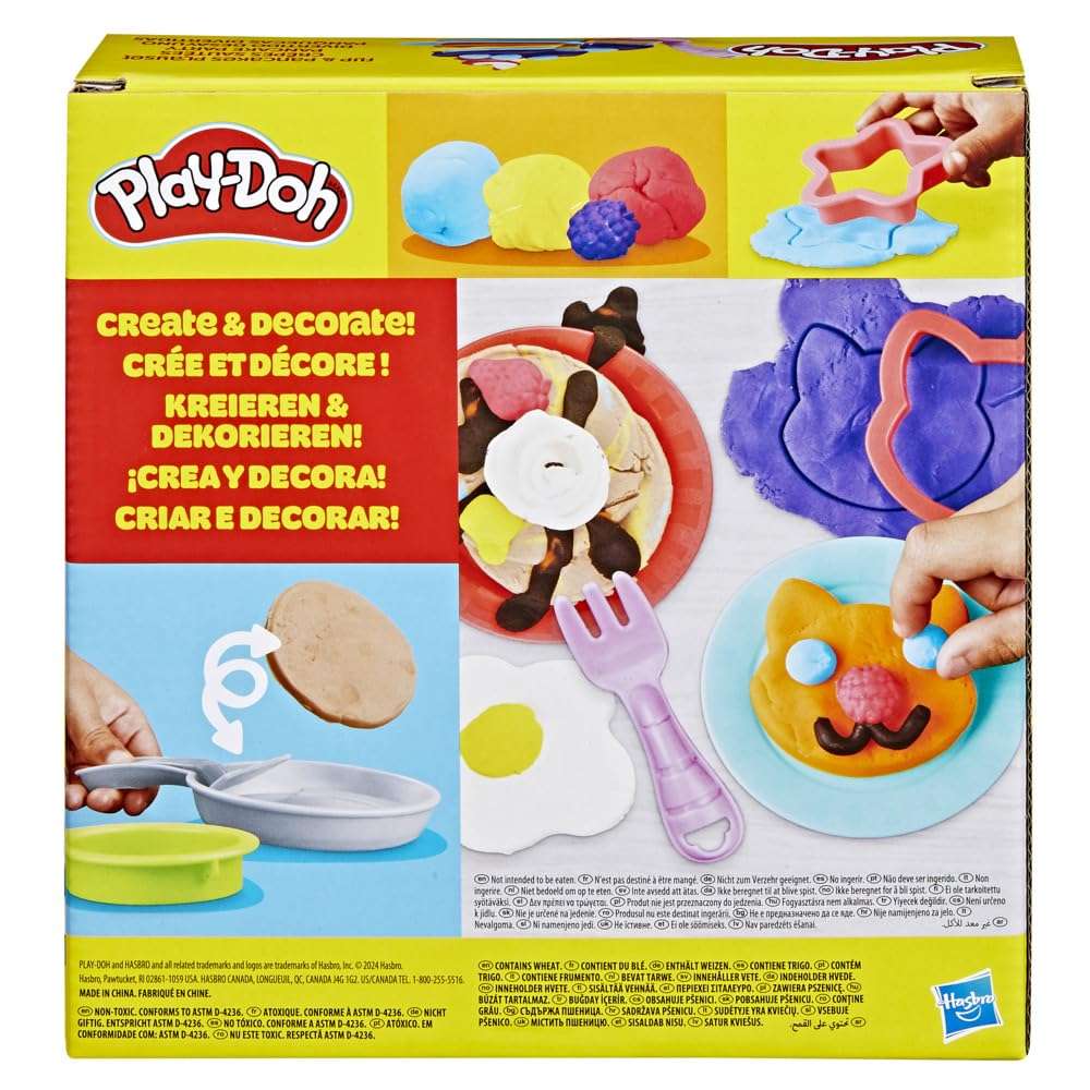 Play-Doh Kitchen Creations Flip 'n Pancakes Set with 14 Accessories & 8 Cans, Back to School Class Room Supplies, Food & Cooking Toys for Kids, Preschool Toys, Ages 3+ 3