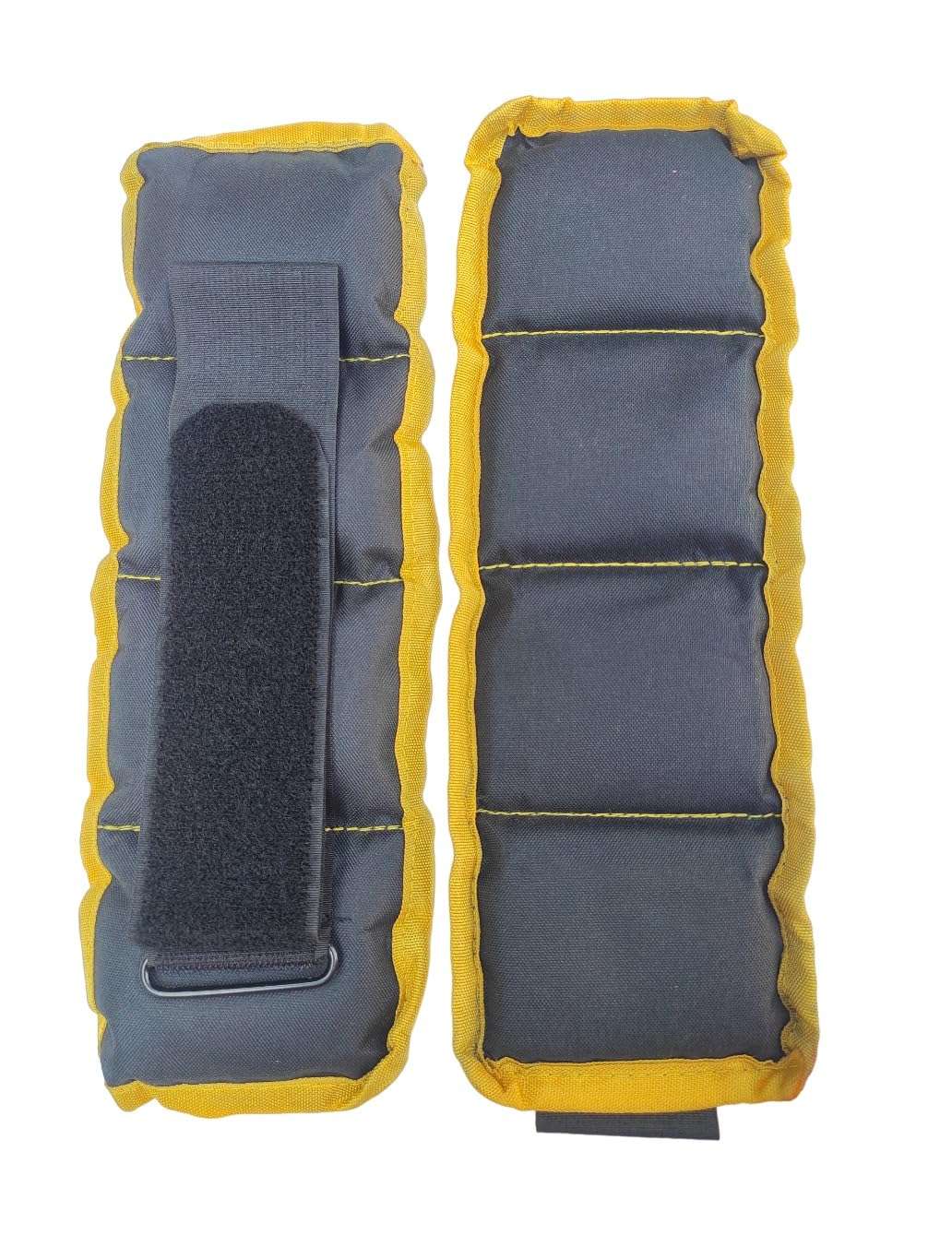 SPIRO Ankle/Wrist Weight 2 Kg. (1 KG x 2) | Resistance Exercise | Resistance Bands | Wrist Ankle | Fitness Band | Workout Equipment (Color : Black & Yellow) (Perfect For Physiotherapy) 1