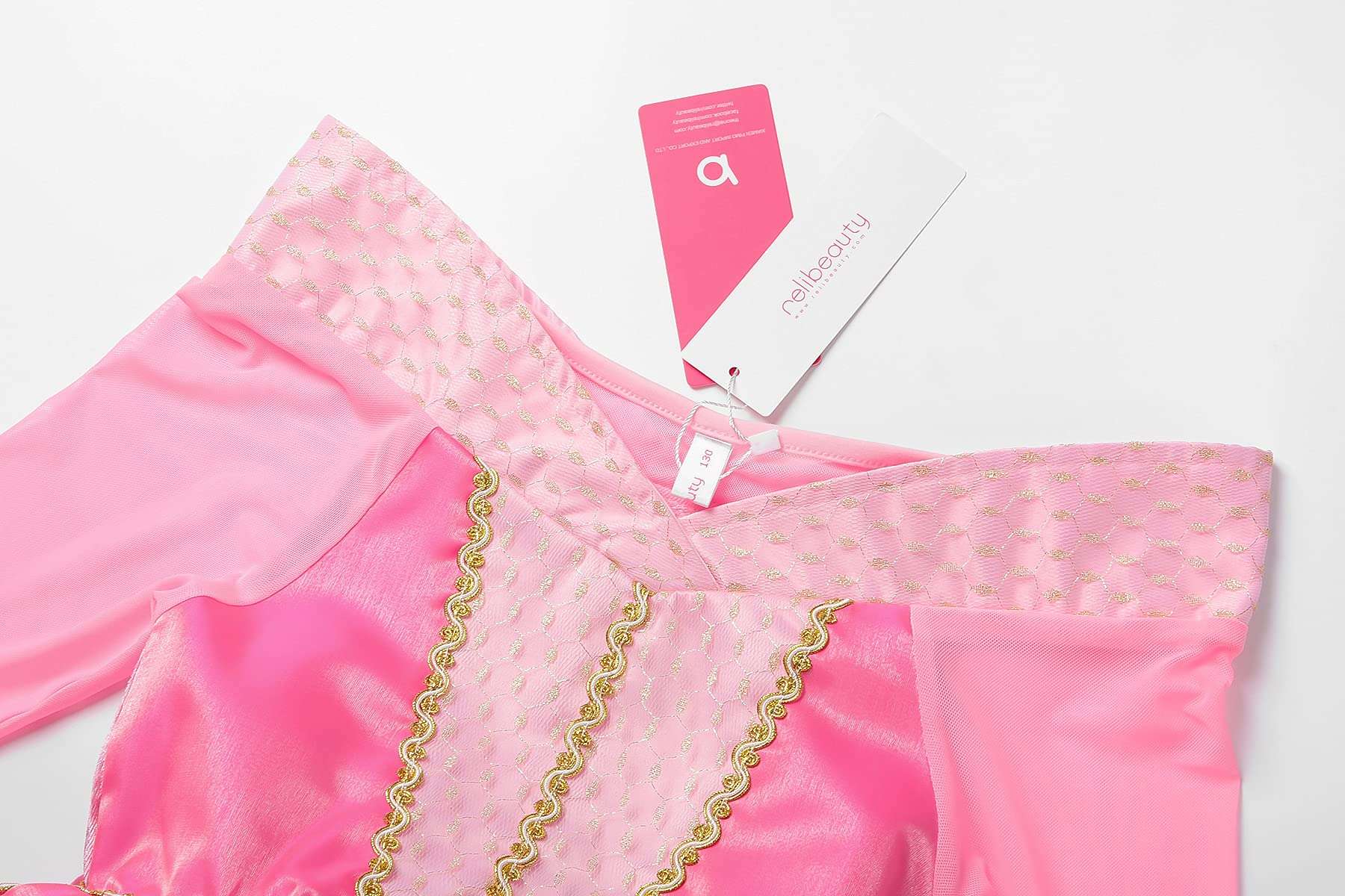 ReliBeauty Girls Princess Dress up Costume with Accessories, 6, Pink 3