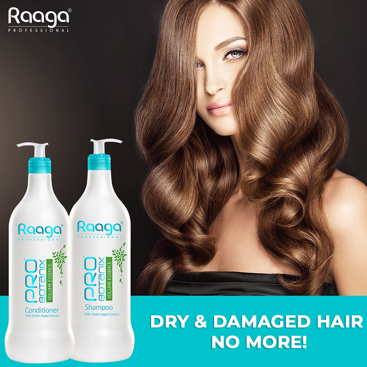 Raaga Professional Pro Botanix Volume Essence Conditioner with Green Apple Extract, Get Bouncy, Fuller and Thicker Hair, For Men and Women, 1000 ml 6