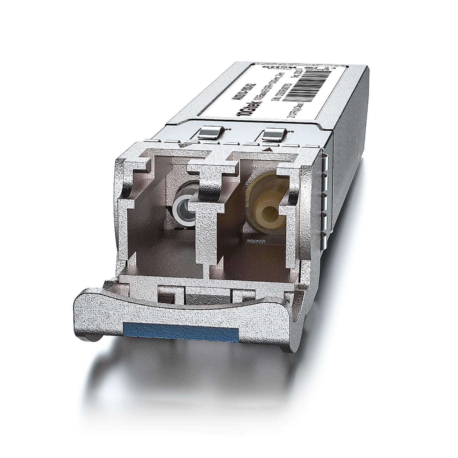 10 Pack of 10GBase-LR Lite SFP+ IR Transceiver, up to 1.4 km, Compatible with Cisco SFP-10G-LRM2 and 10 Pack of 1.5M Fiber Patch Cable 4