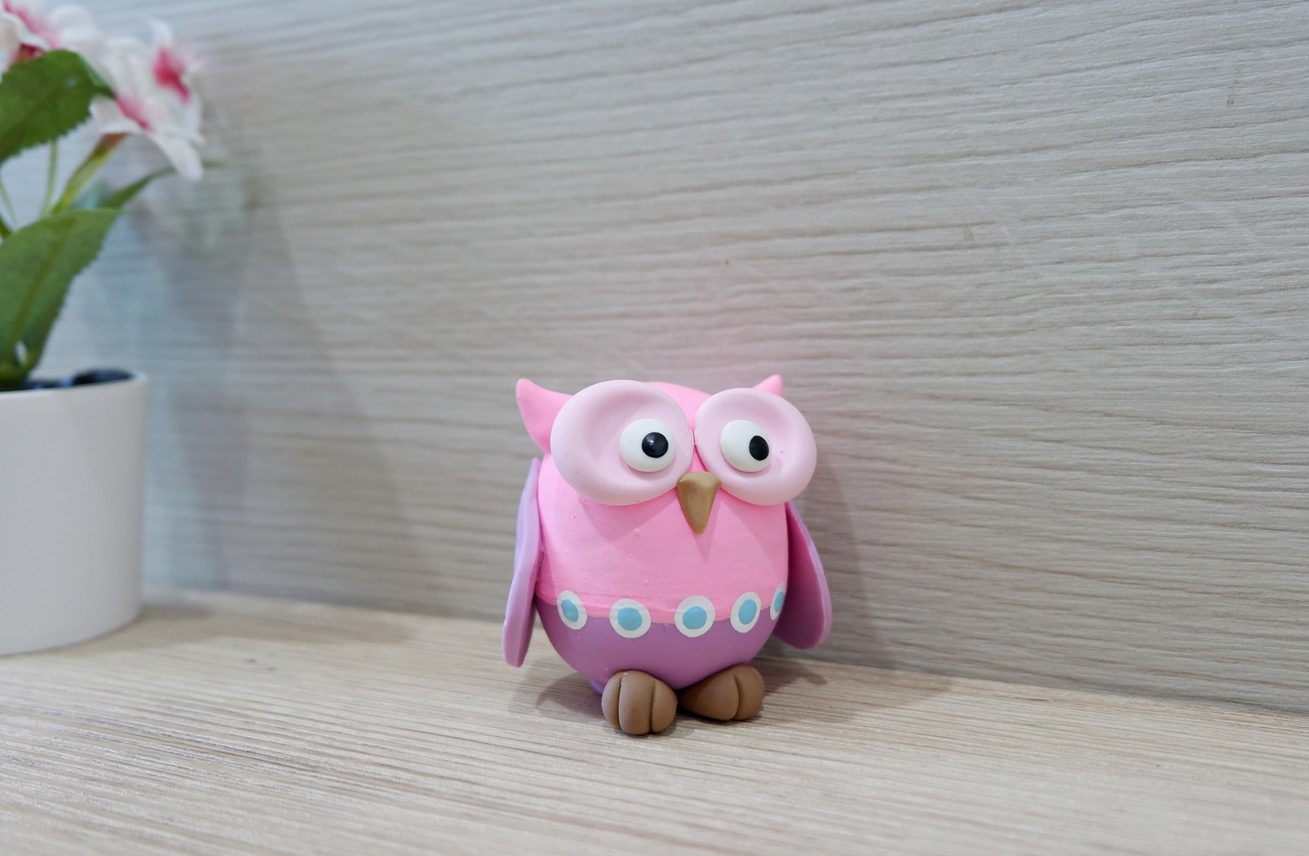 1shopforyou Pink Yowl Clay for Home Decoration, Bedroom Figurines, Garden Decorations, Office Decorations, for Small Animal Lovers no.1 1