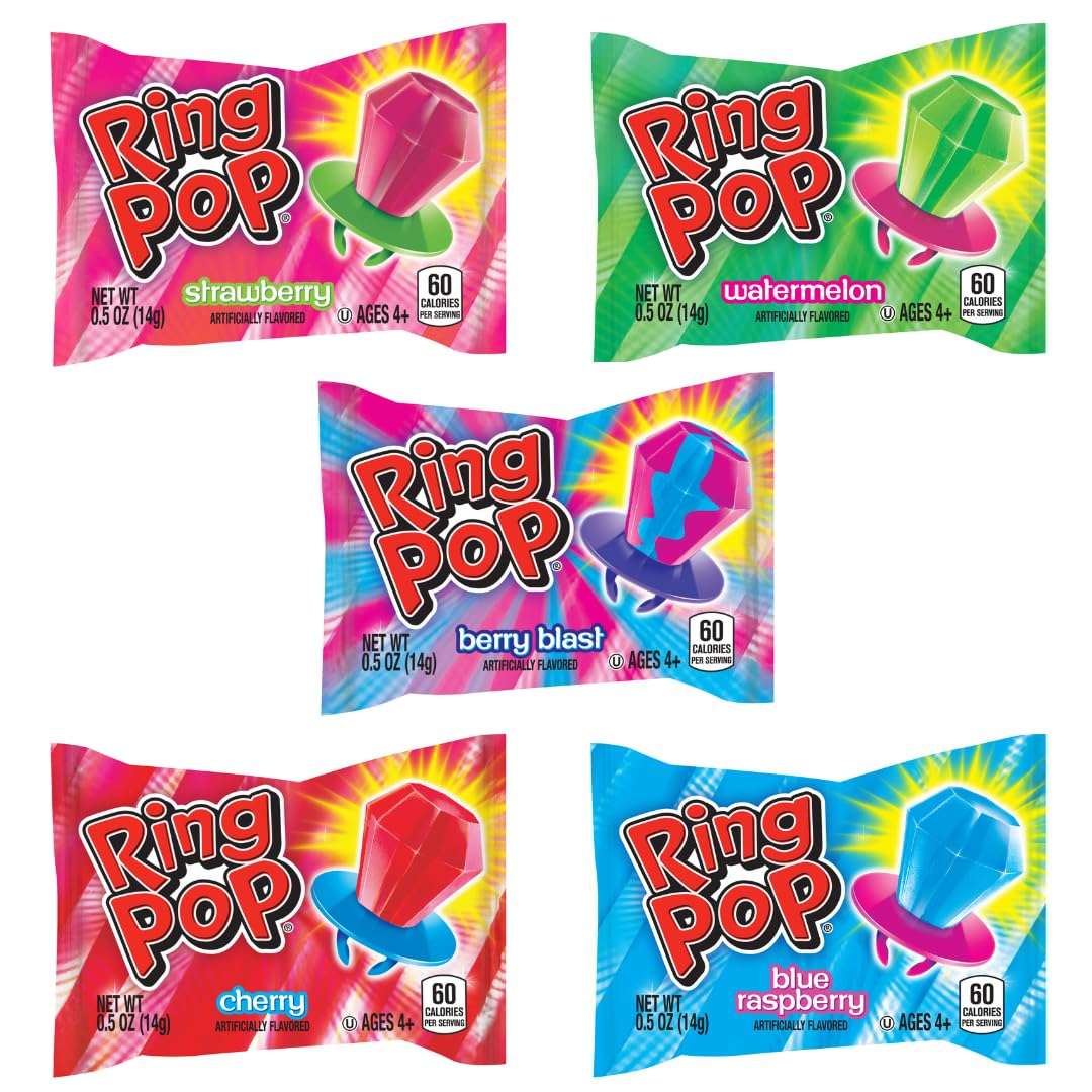 Ring Pop Candy Lollipops, Watermelon, Vegetarian 2